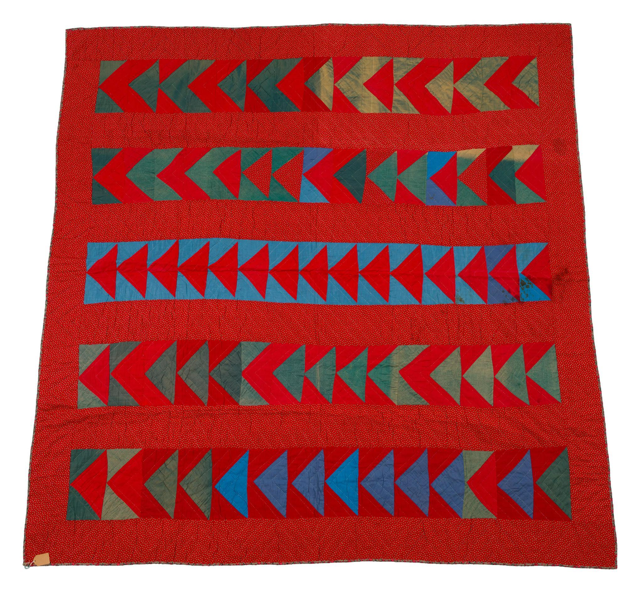 Circa 1860 American Chevron Quilt