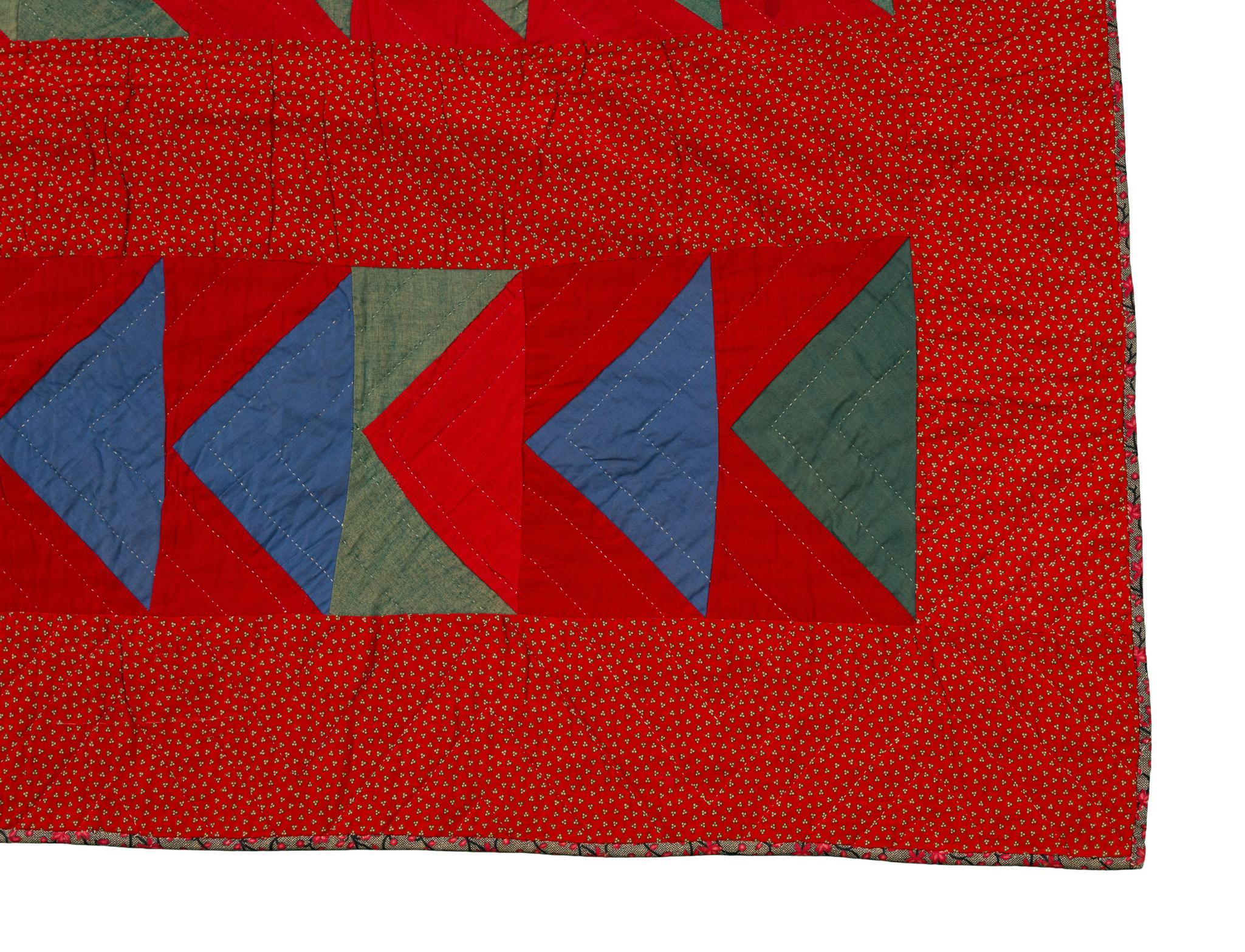 Circa 1860 American Chevron Quilt