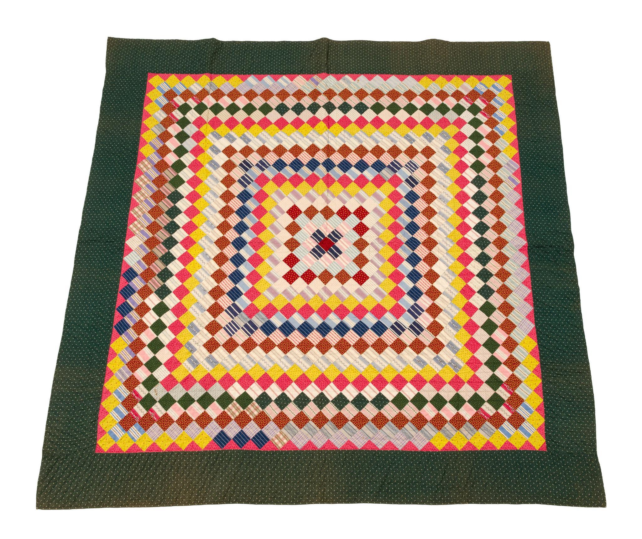 Early 20th C Trip Around the World Quilt