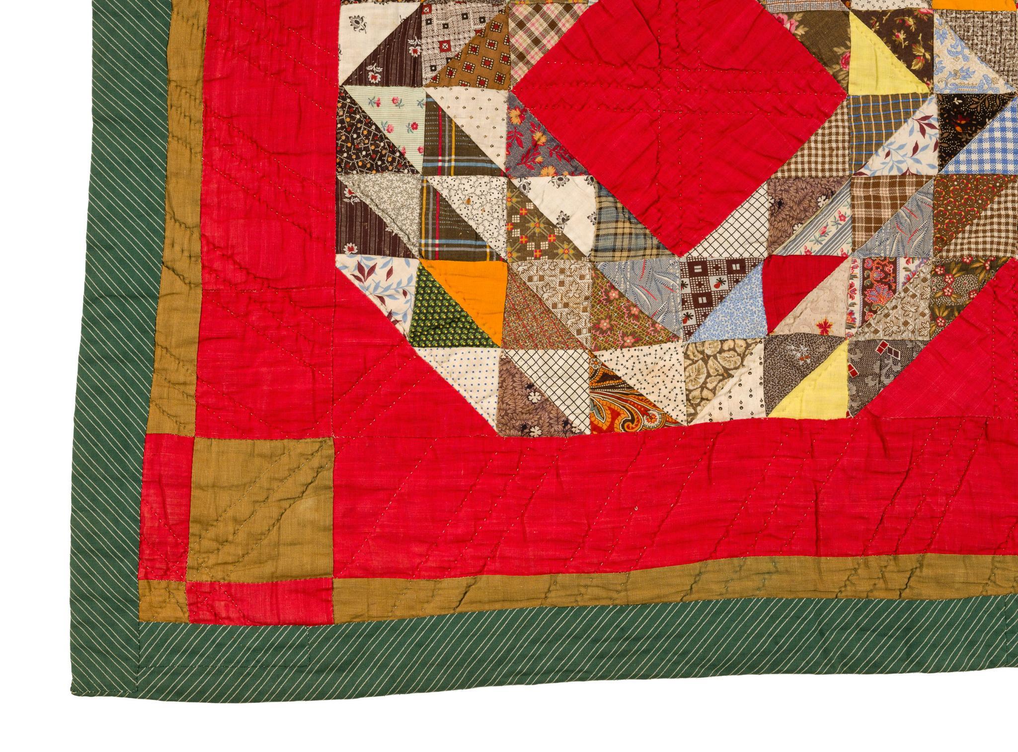 Late 19th C Geometric Scrap Quilt