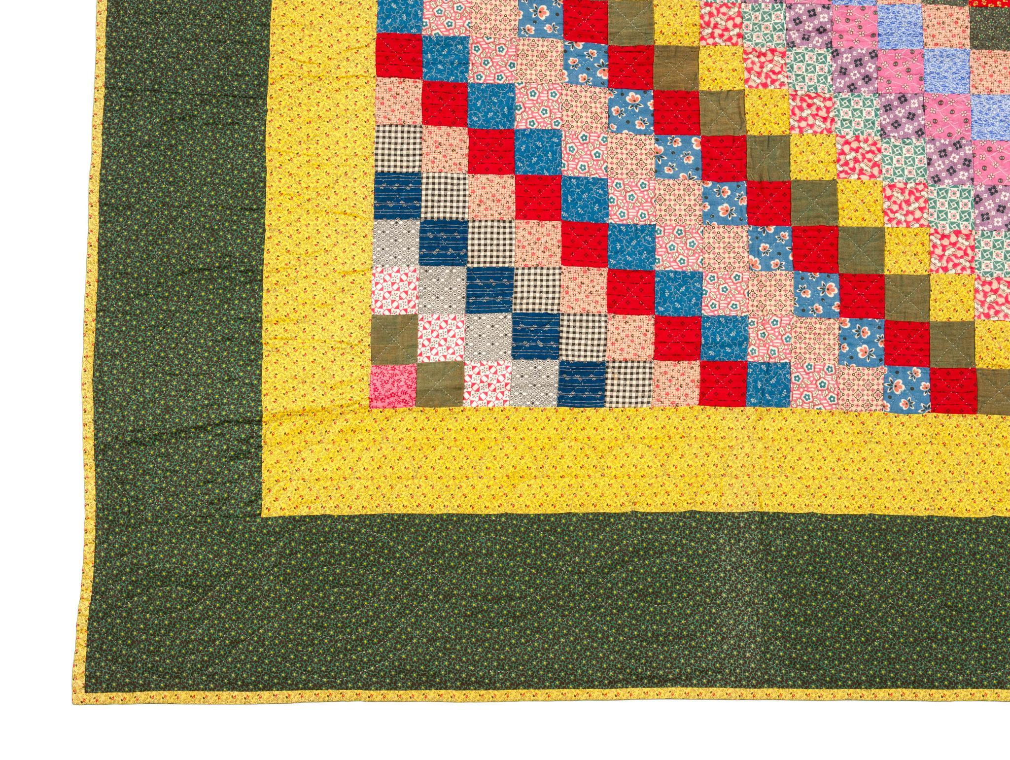 Late 19th C Trip Around the World Quilt