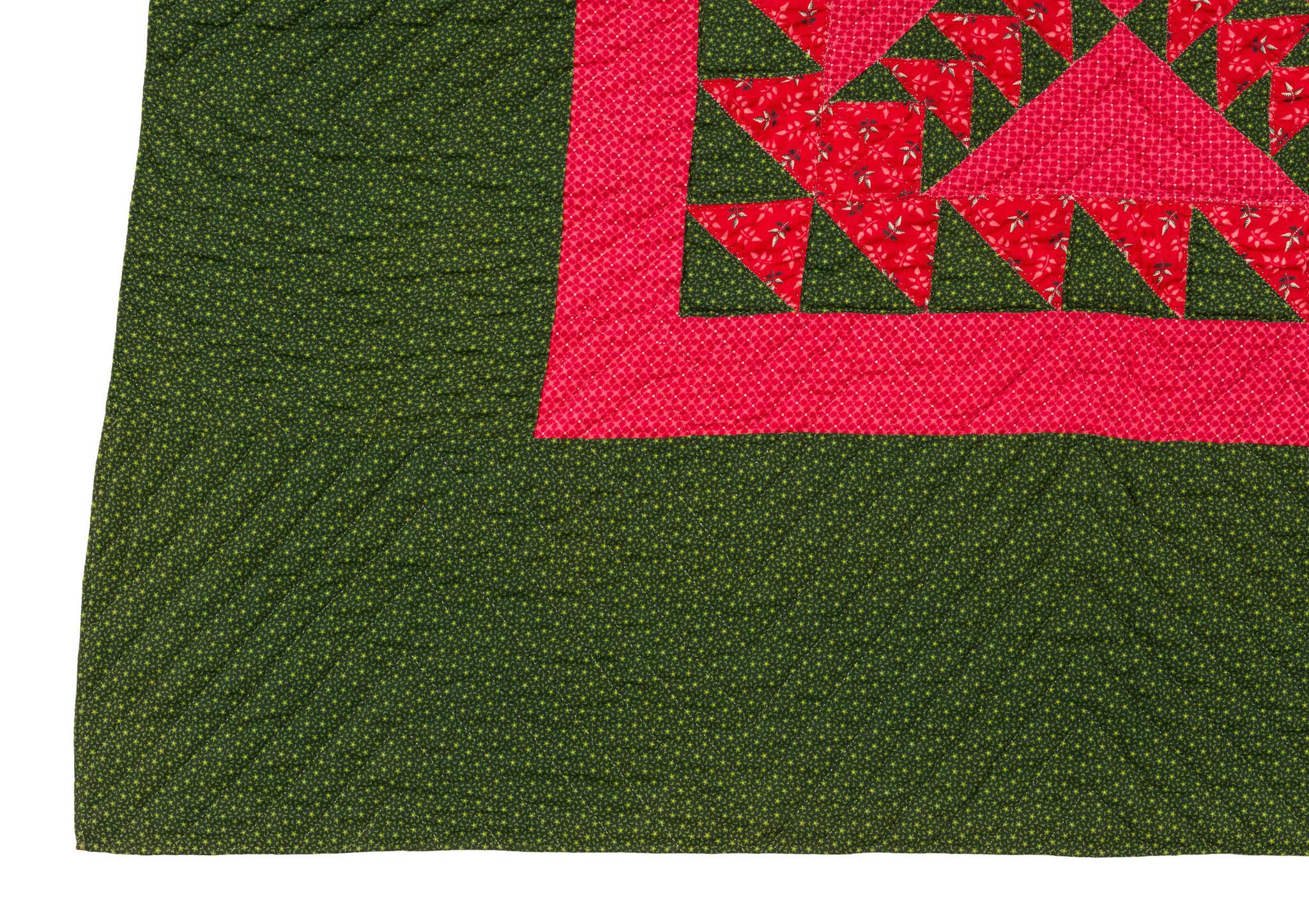Early 20th C Prickly Pear/Indian Trail Quilt