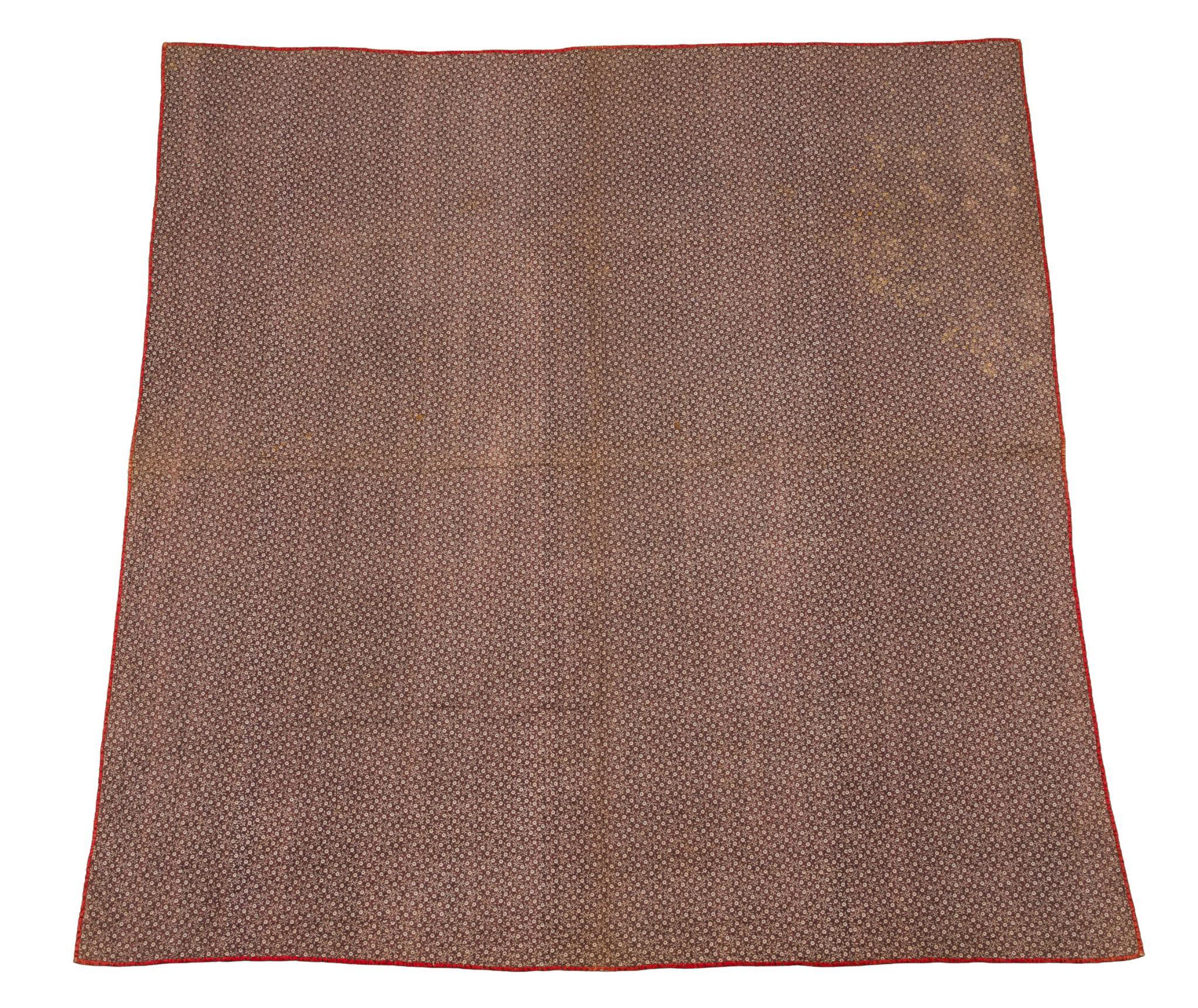 1891 Signed & Dated Log Cabin Quilt