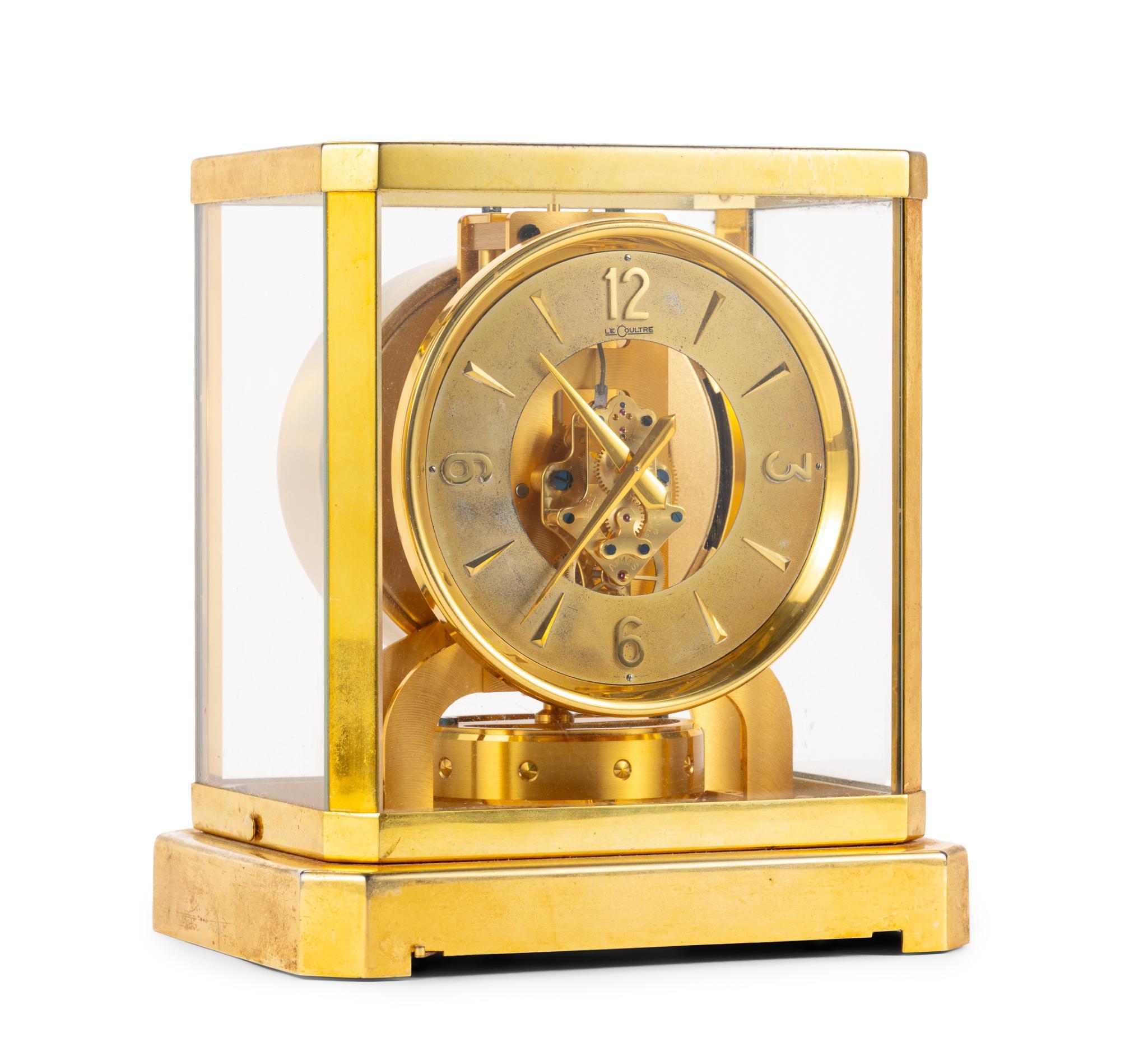 Jaeger-LeCoultre Atmos Brass and Glass Mantel Clock