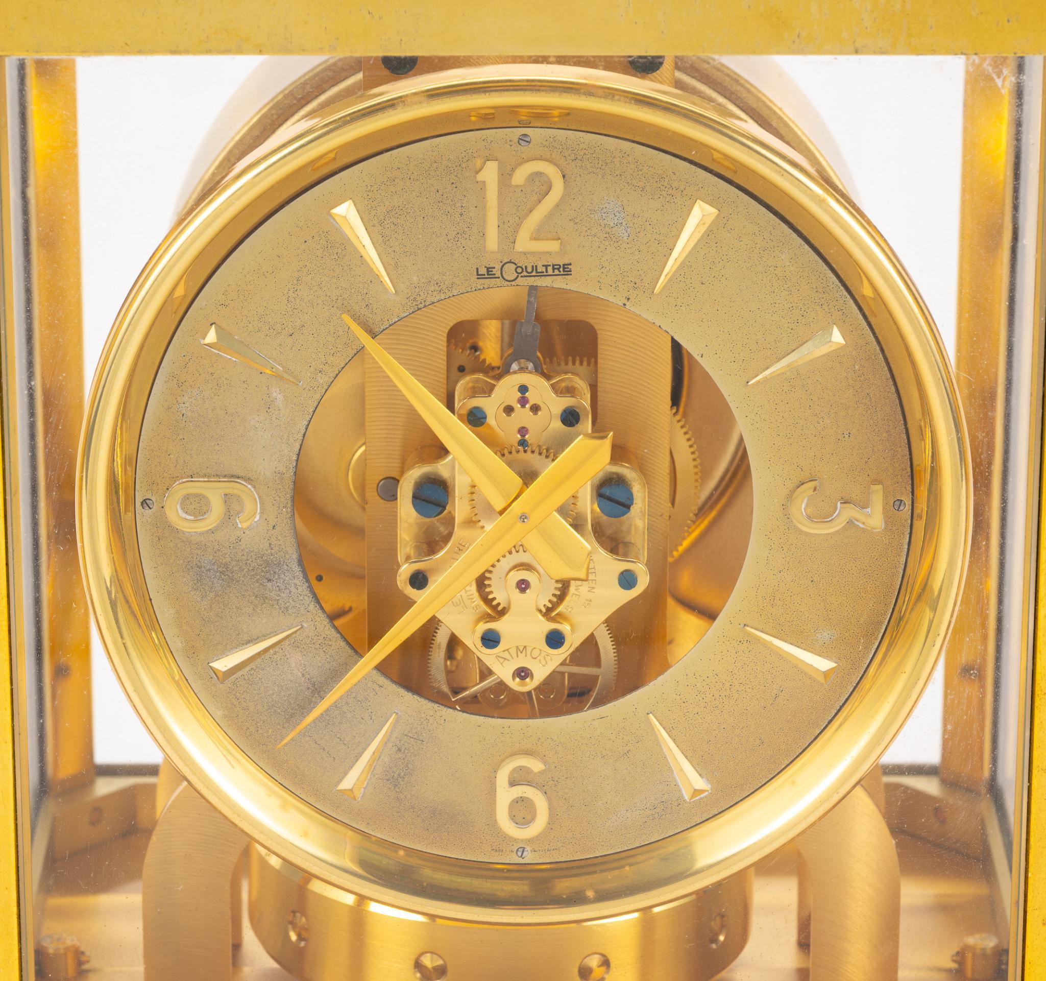 Jaeger-LeCoultre Atmos Brass and Glass Mantel Clock