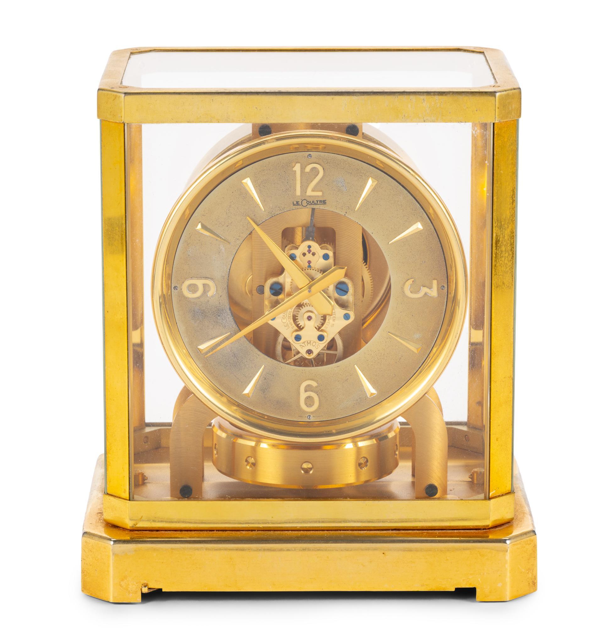 Jaeger-LeCoultre Atmos Brass and Glass Mantel Clock