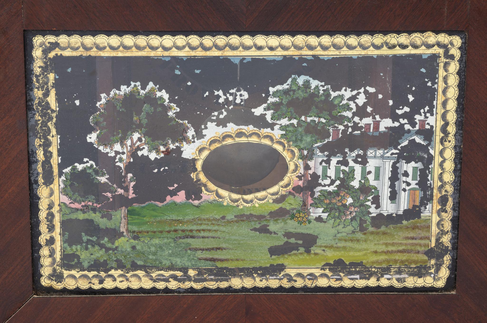 American Mahogany Eli Terry Pillar and Scroll Clock