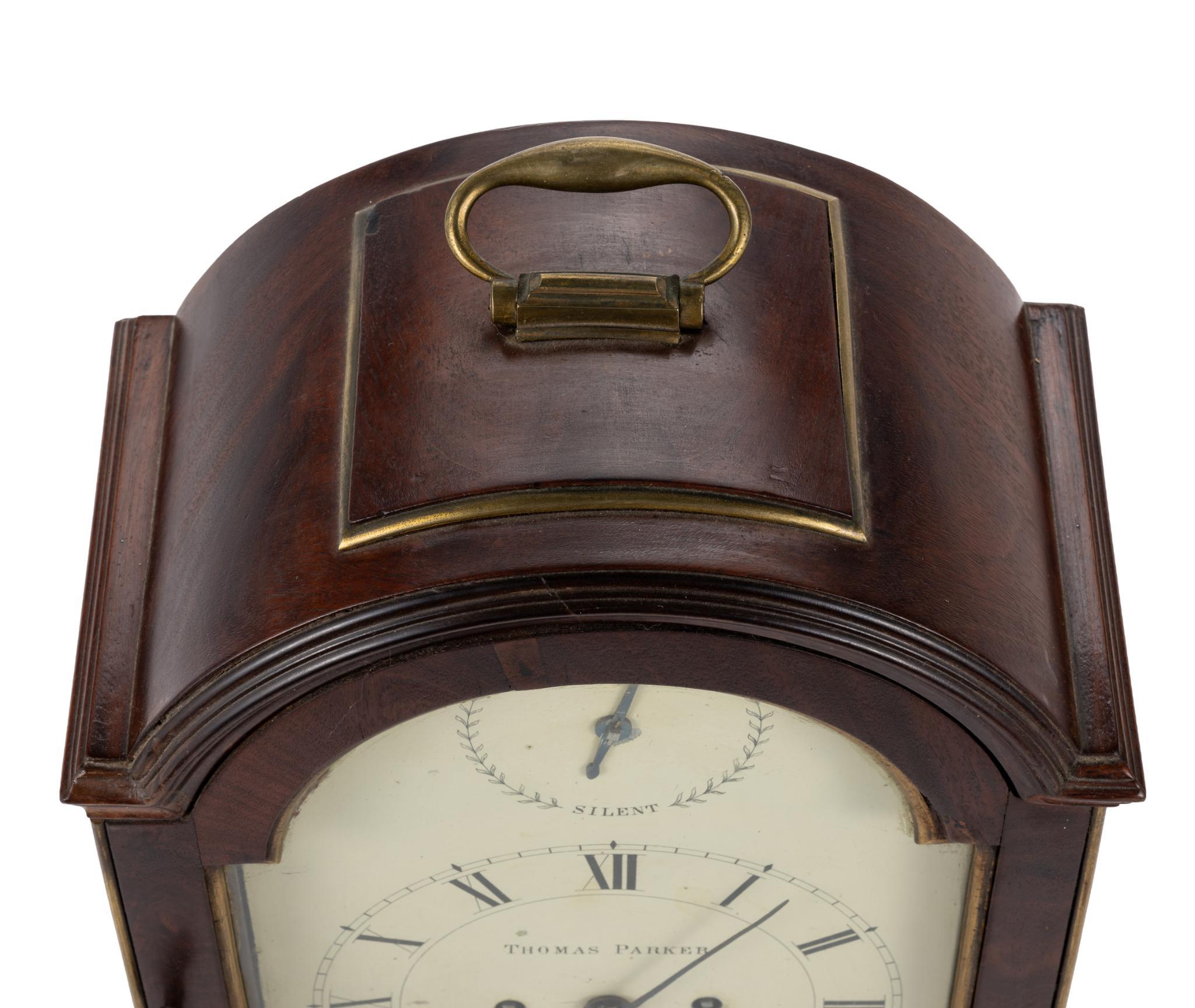 George III Mahogany Shelf Clock, Thomas Parker Philadelphia