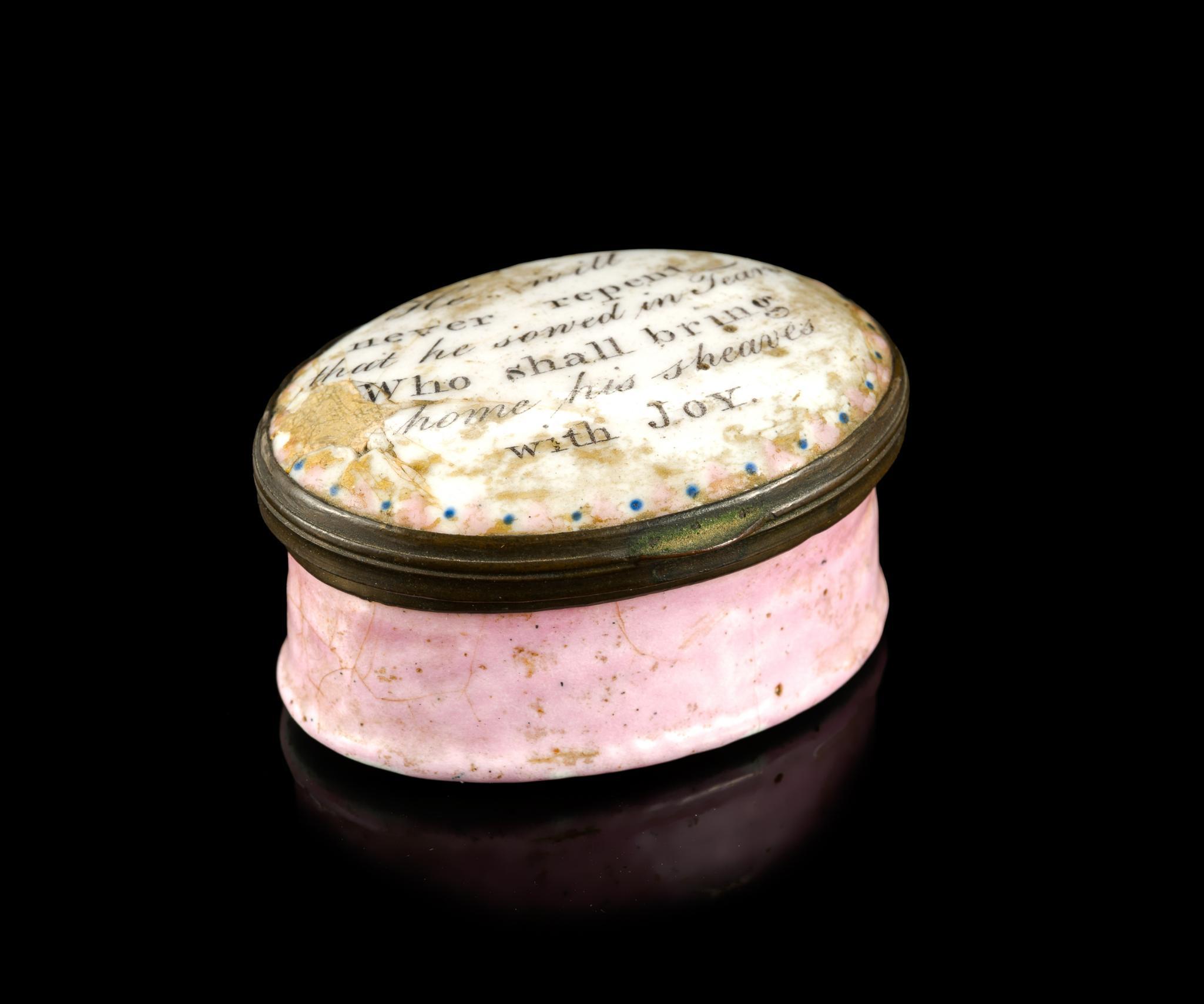 18th C English Enamel Patch Box