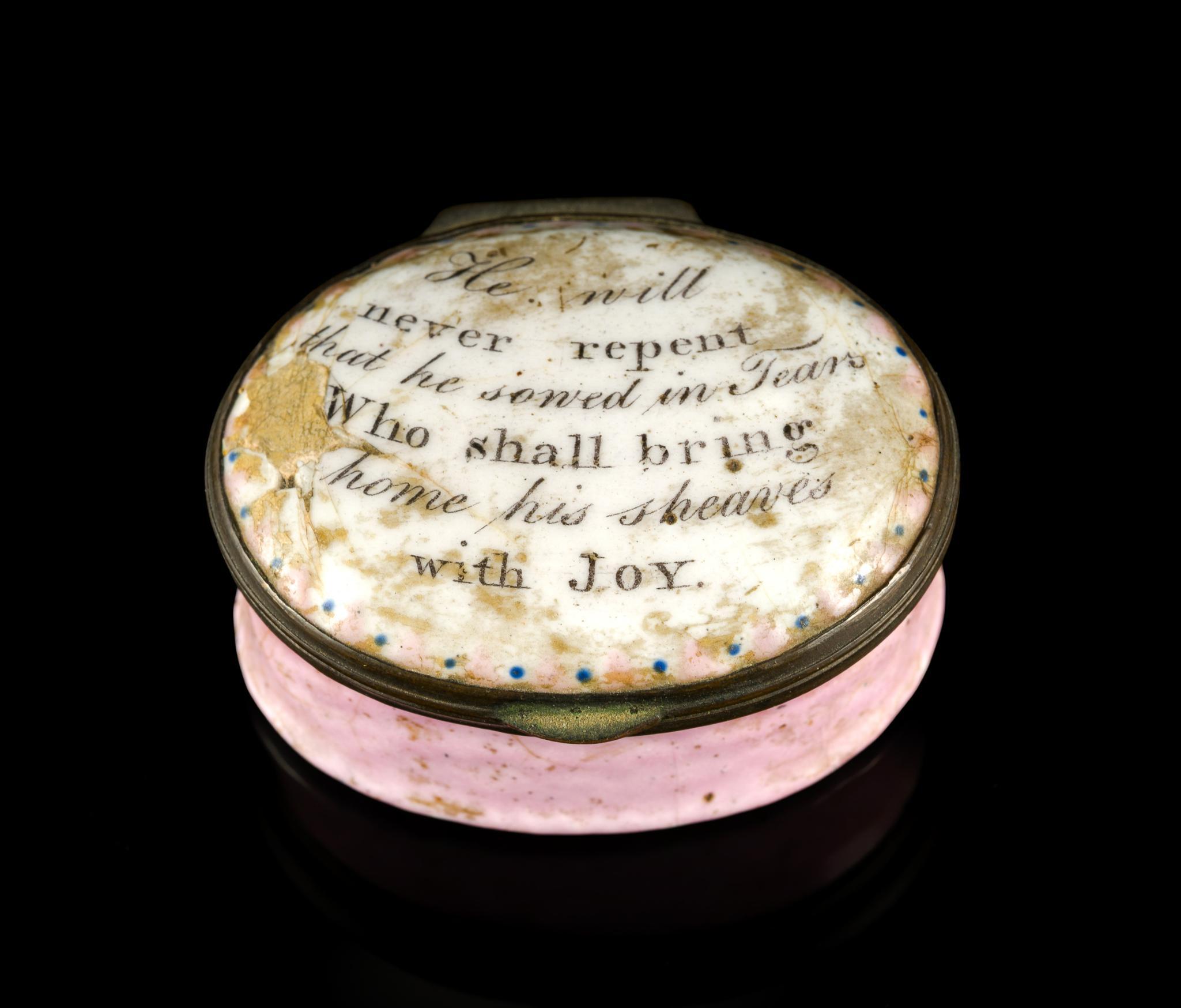 18th C English Enamel Patch Box
