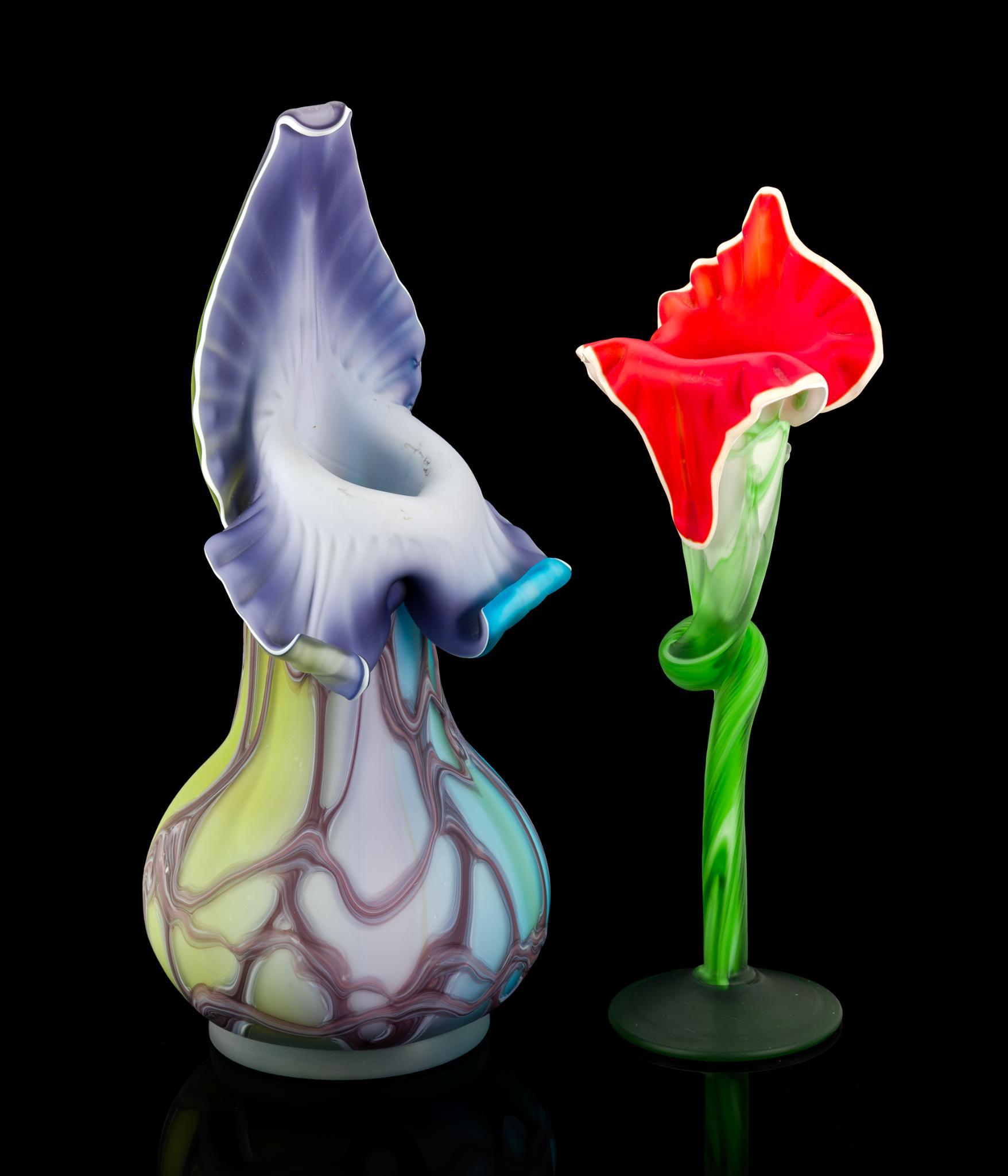 2 Art Glass Vases Incl. Essie Zareh