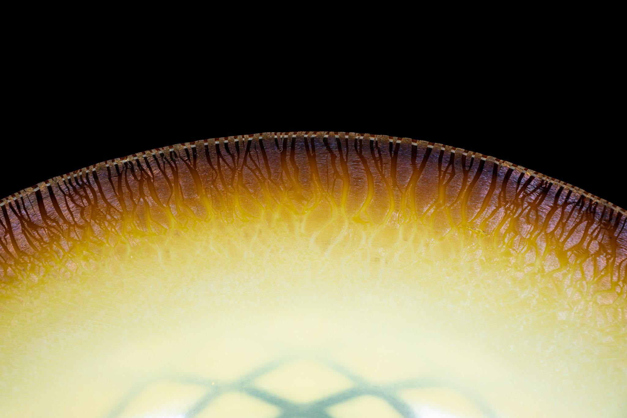 Louis C. Tiffany Furnaces Bronze and Favrile Glass Centerpiece Bowl