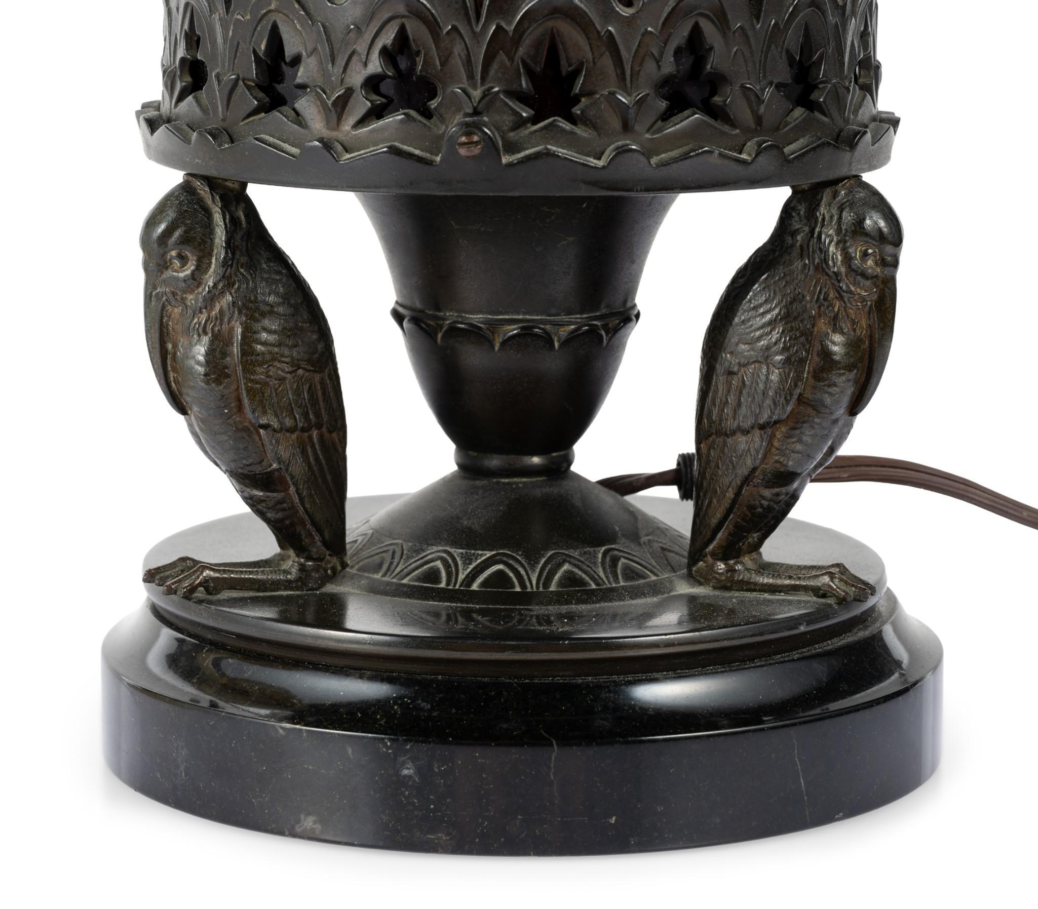 Art Nouveau Stork Table Lamp