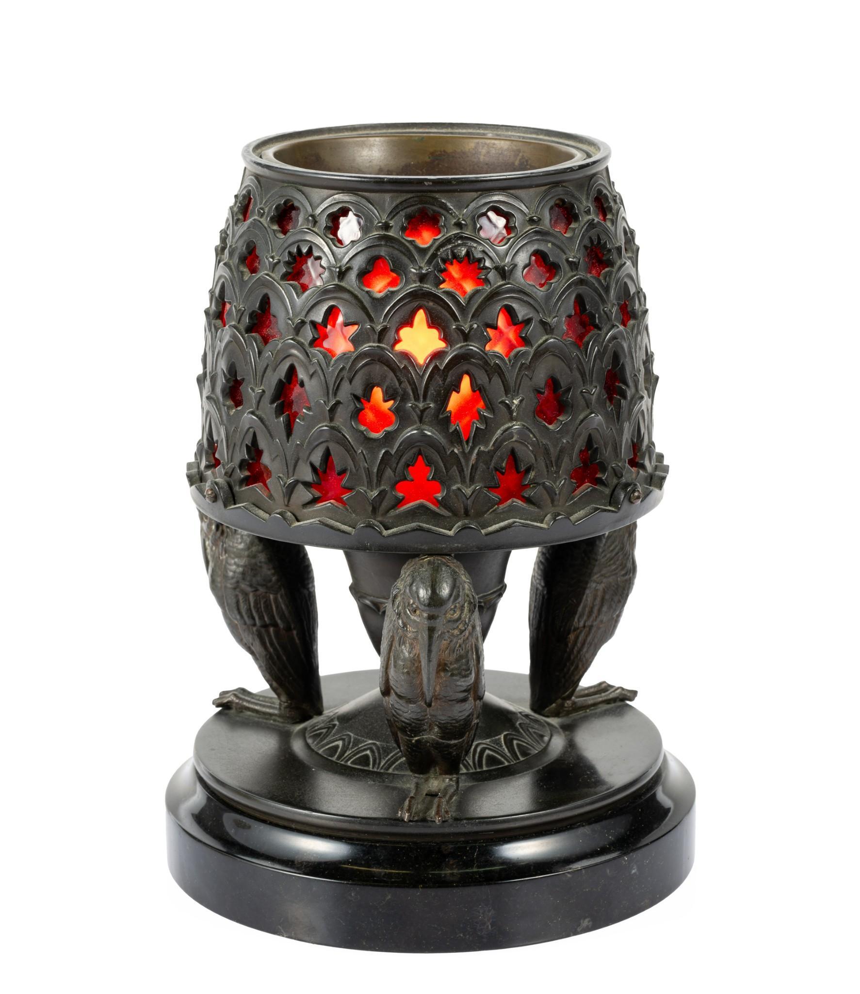 Art Nouveau Stork Table Lamp