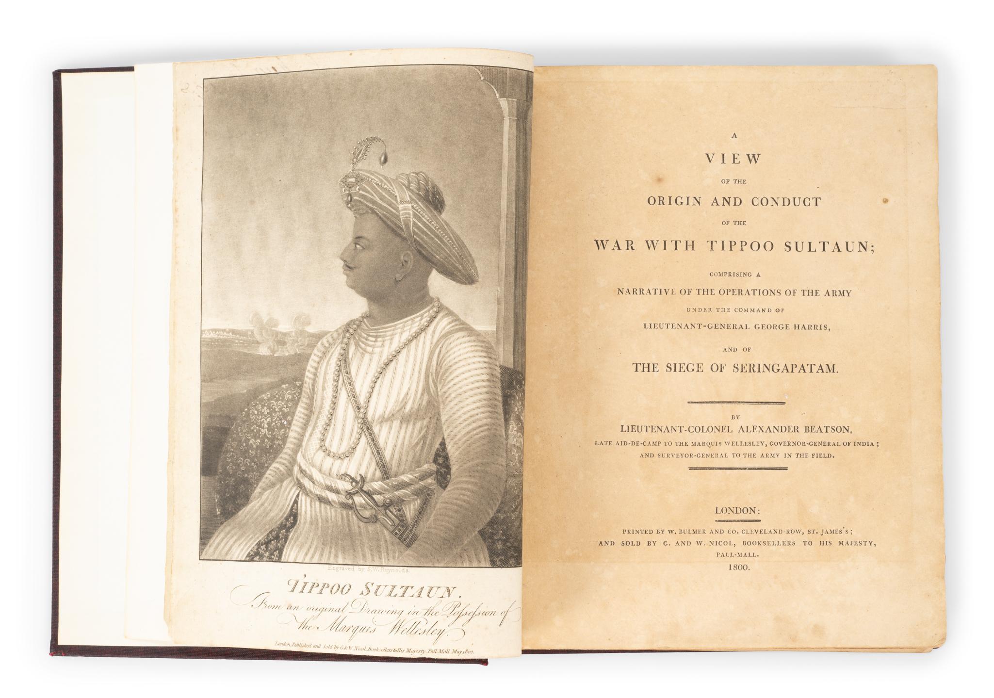 A View of the Origin and Conduct of the War with Tippoo Sultan by Alexander Beatson