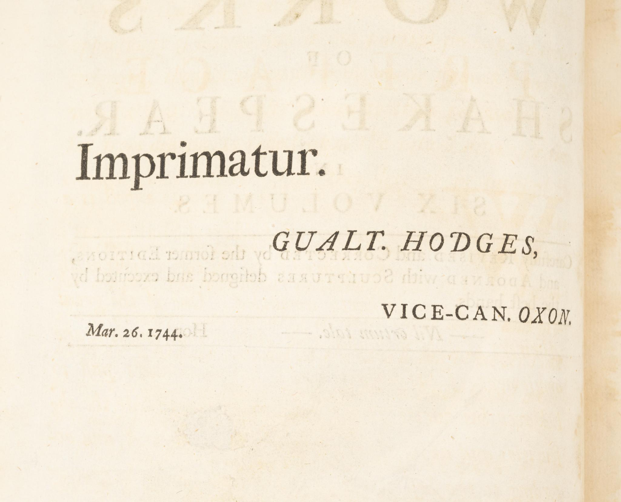 S.T. Hanmer's Six Volumes of The Work of Shakespeare