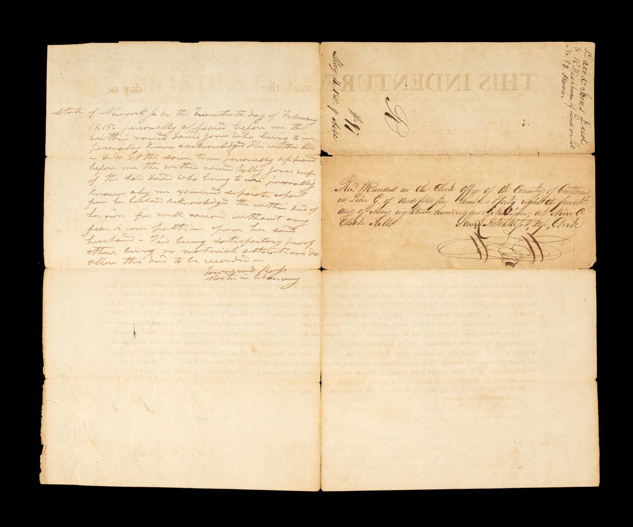 1814 Indenture Document