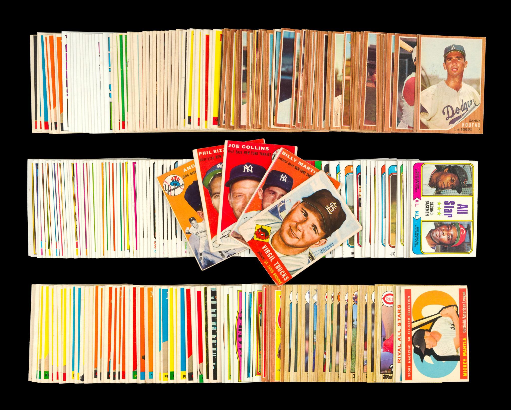 168 Vintage Baseball Cards incl. Topps