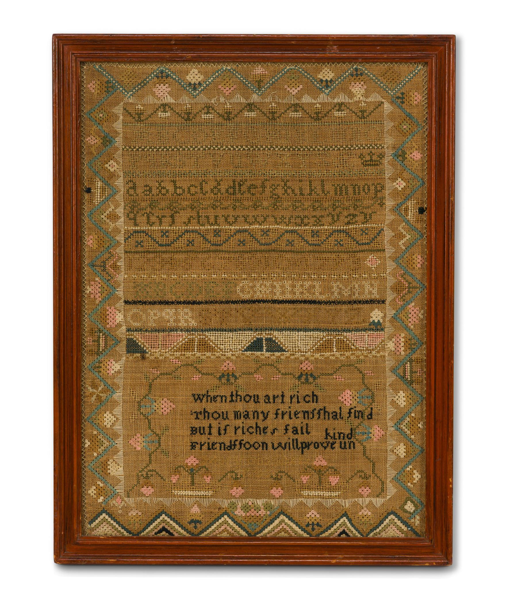 1793 Small Needlepoint Sampler "Mary Chambers"