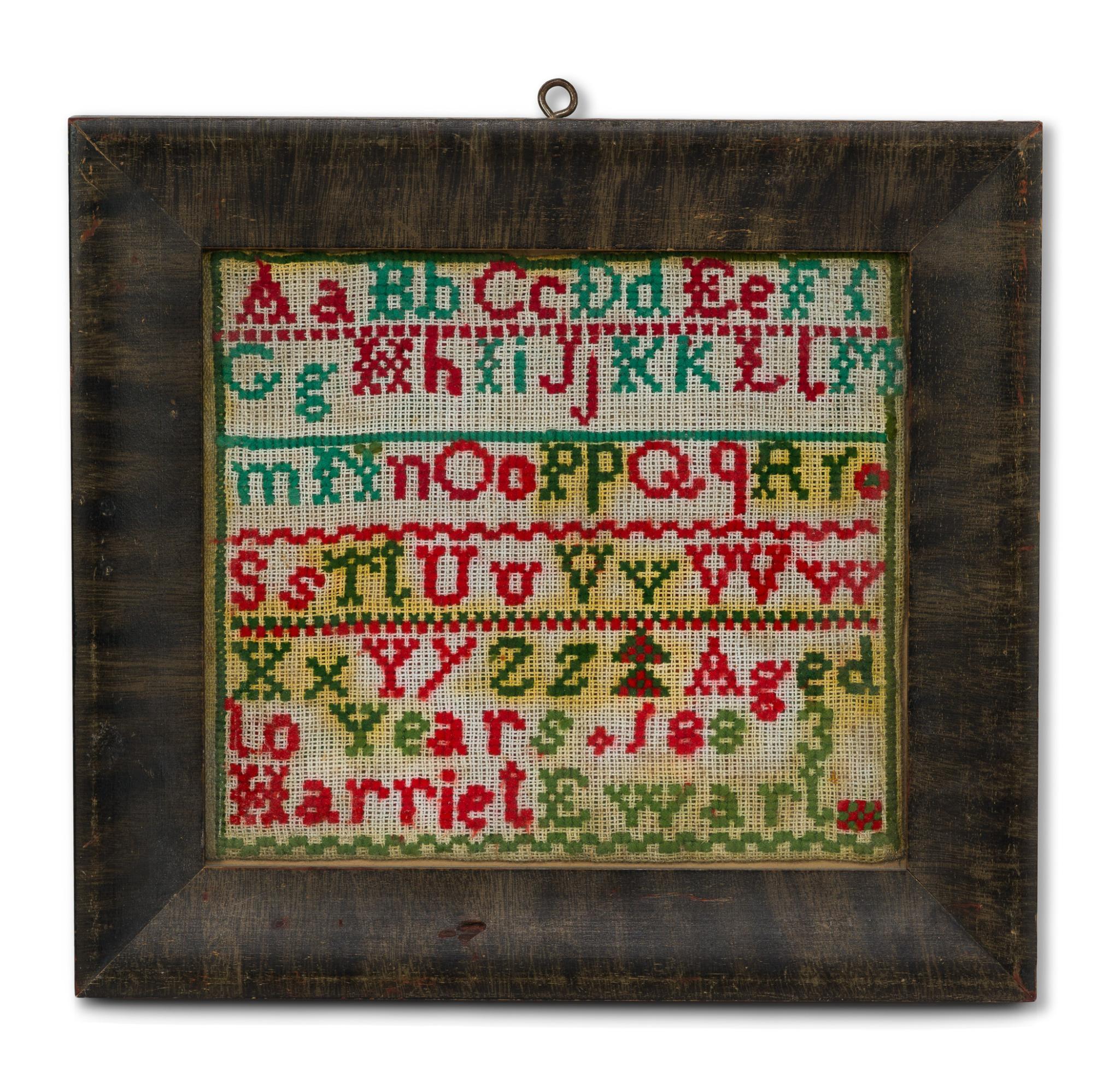 19th C Small Colorful Needlepoint Samplers