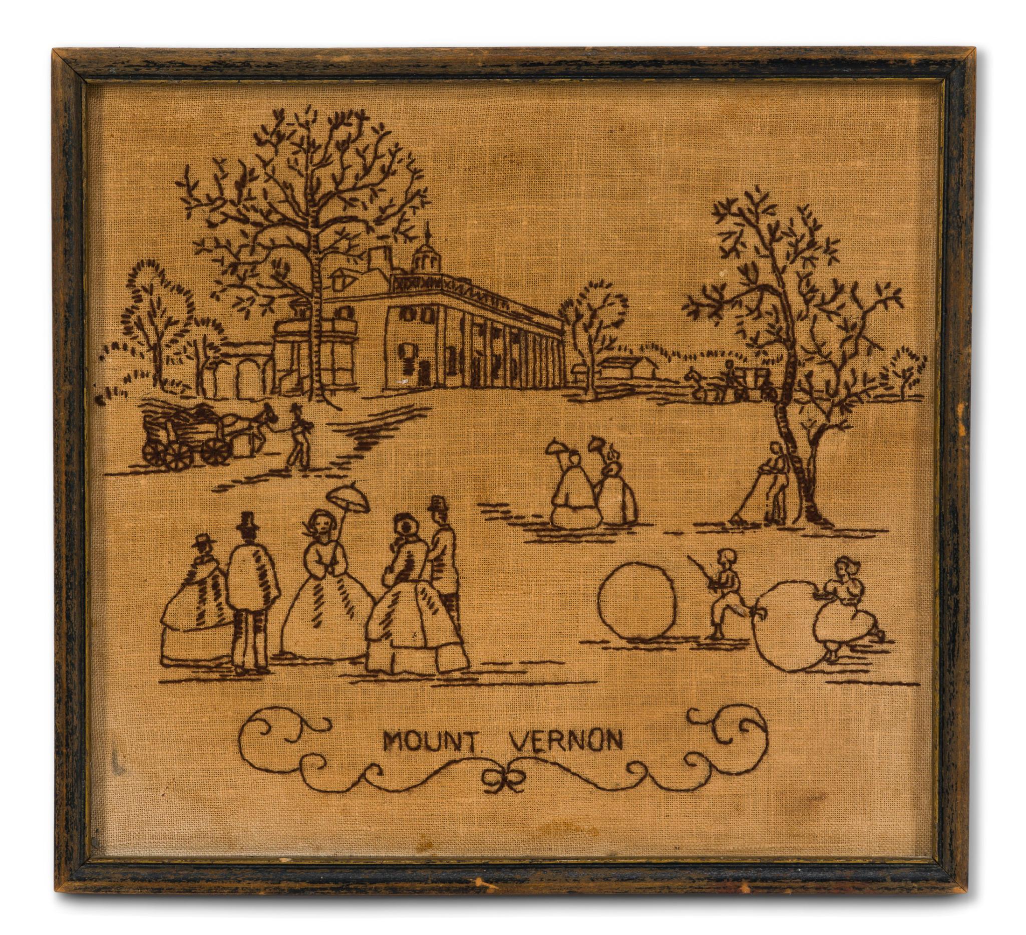 2 Stitched 19th C Views