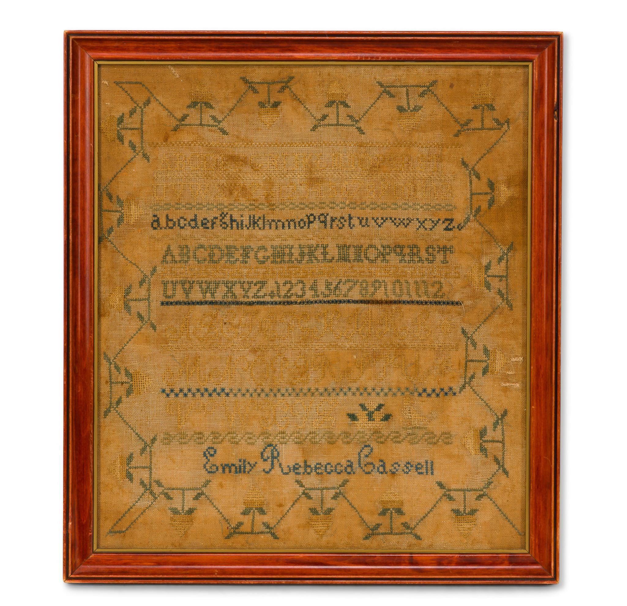 2 19th C Needlepoint Samplers