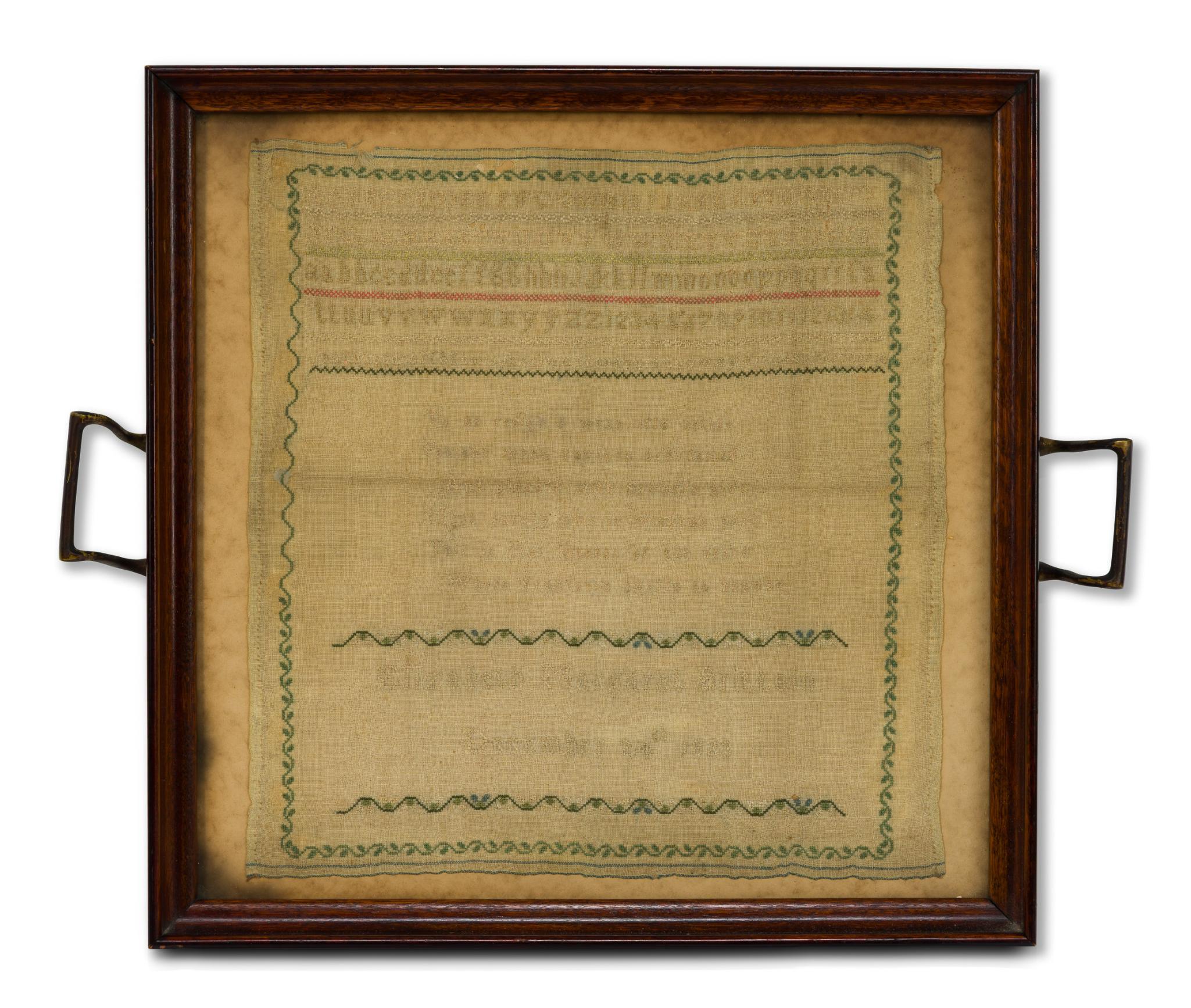 2 19th C Needlepoint Samplers