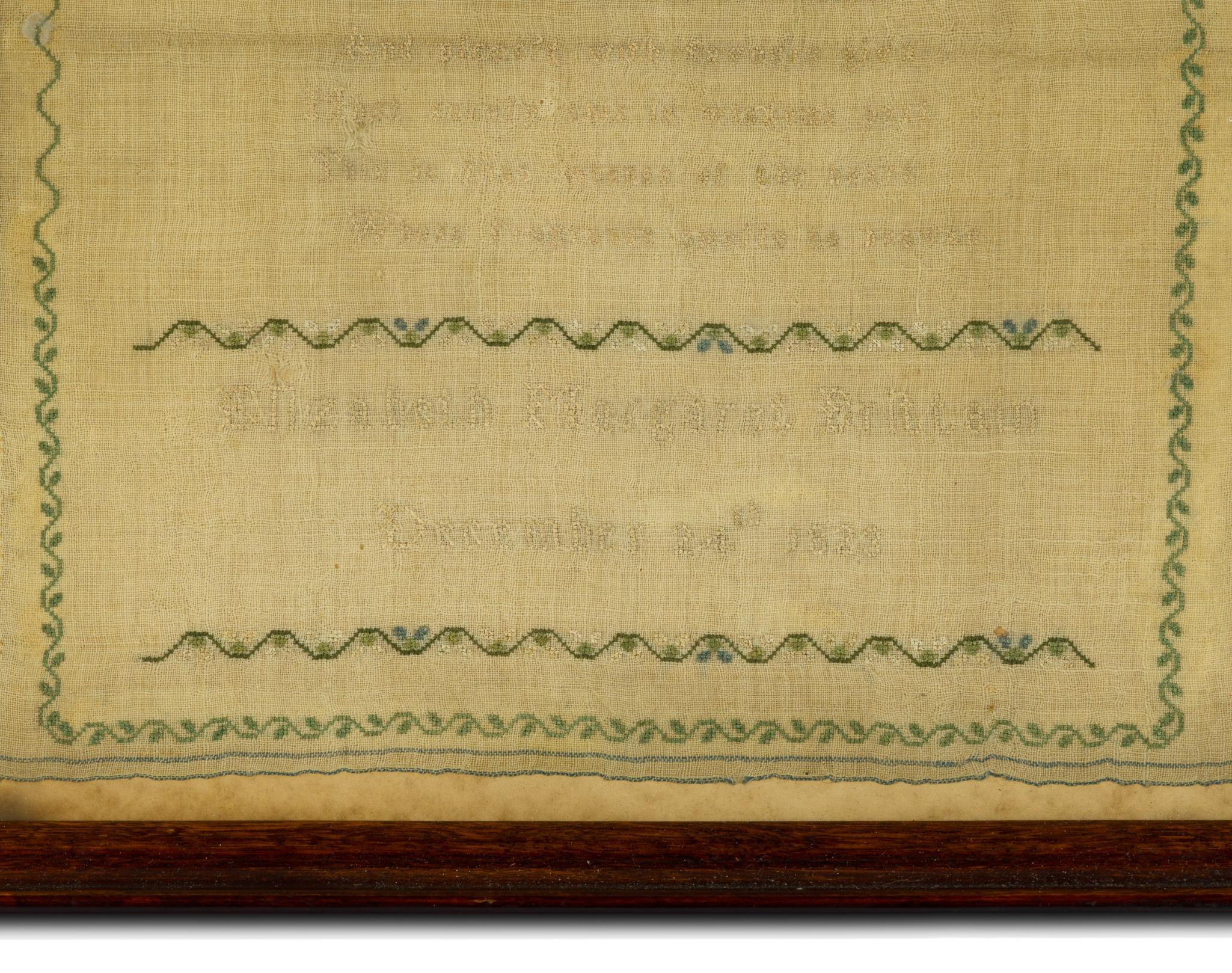 2 19th C Needlepoint Samplers
