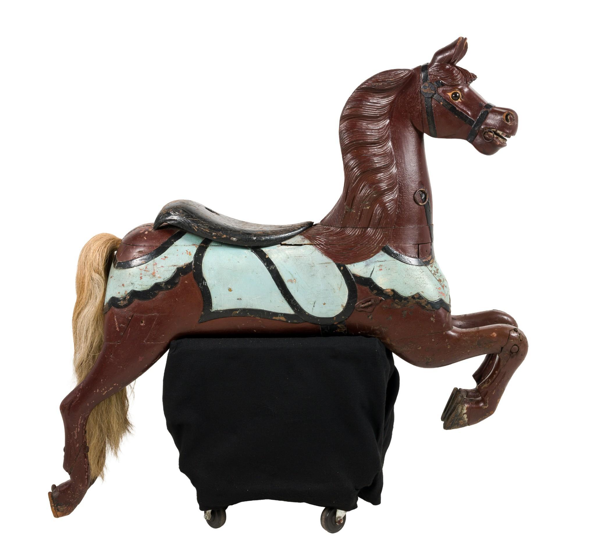 Philadelphia Style Wood Carved Painted Carousel Horse