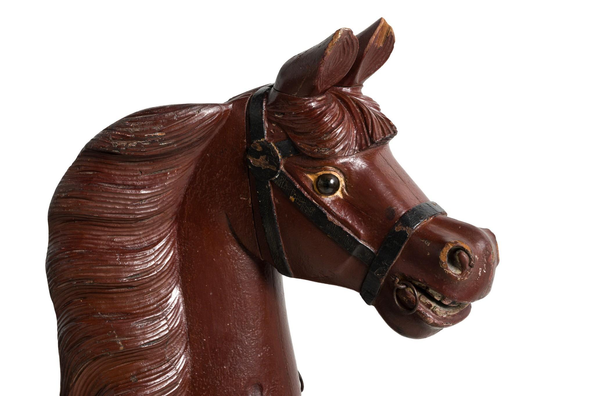 Philadelphia Style Wood Carved Painted Carousel Horse