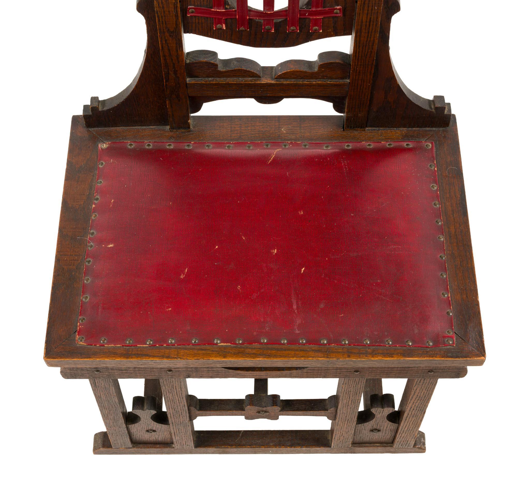 Arts & Crafts Oak Hall Chair