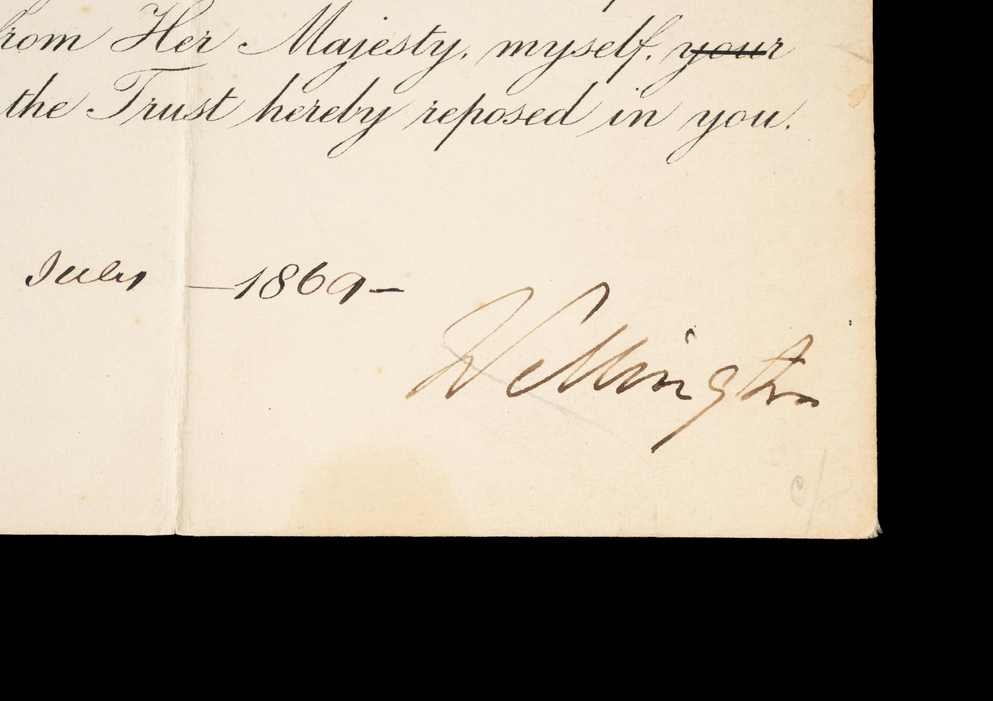 Manuscript Document for Lt. Colonel William Wood