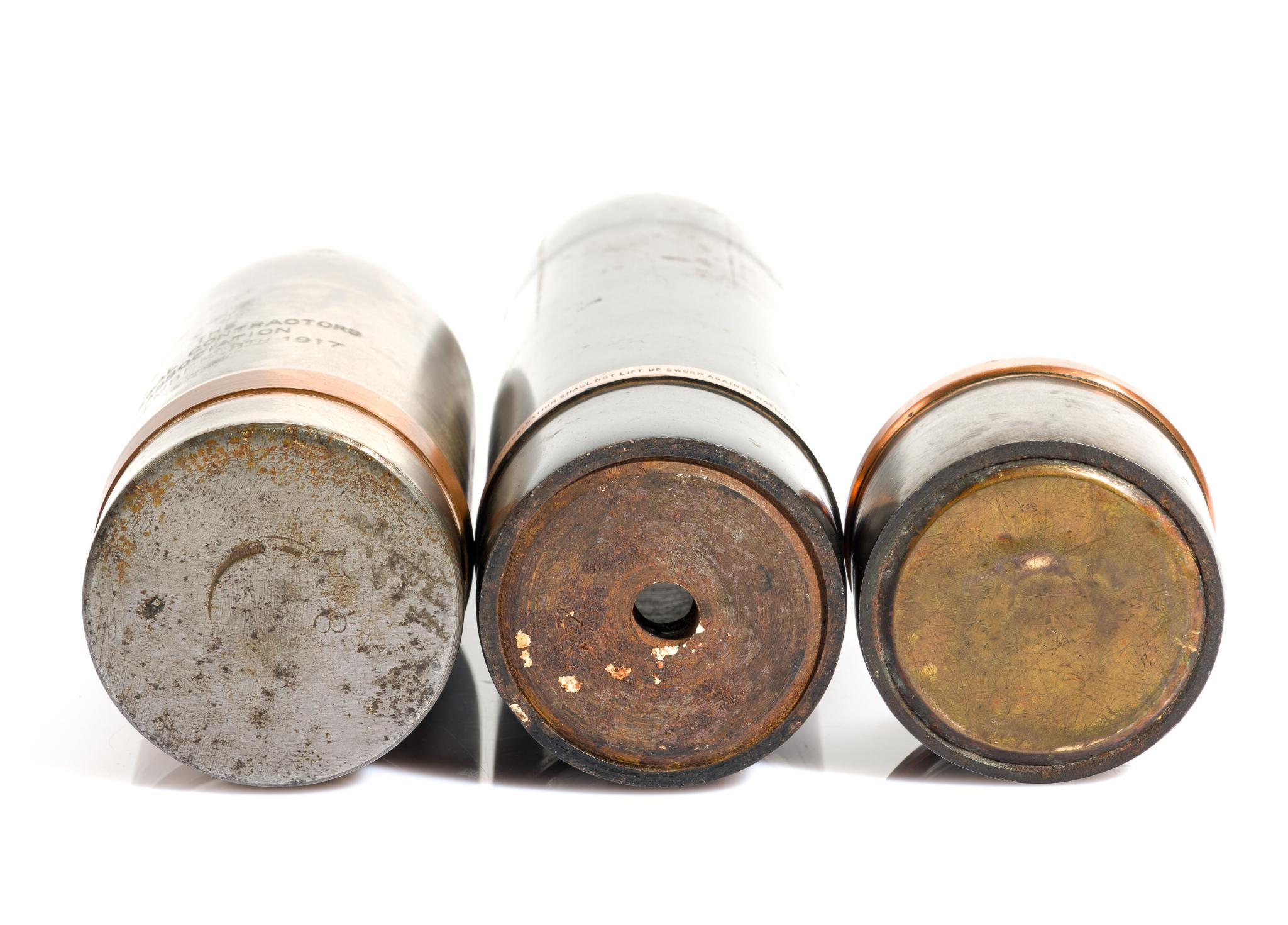 3 WWI Trench Art Shells