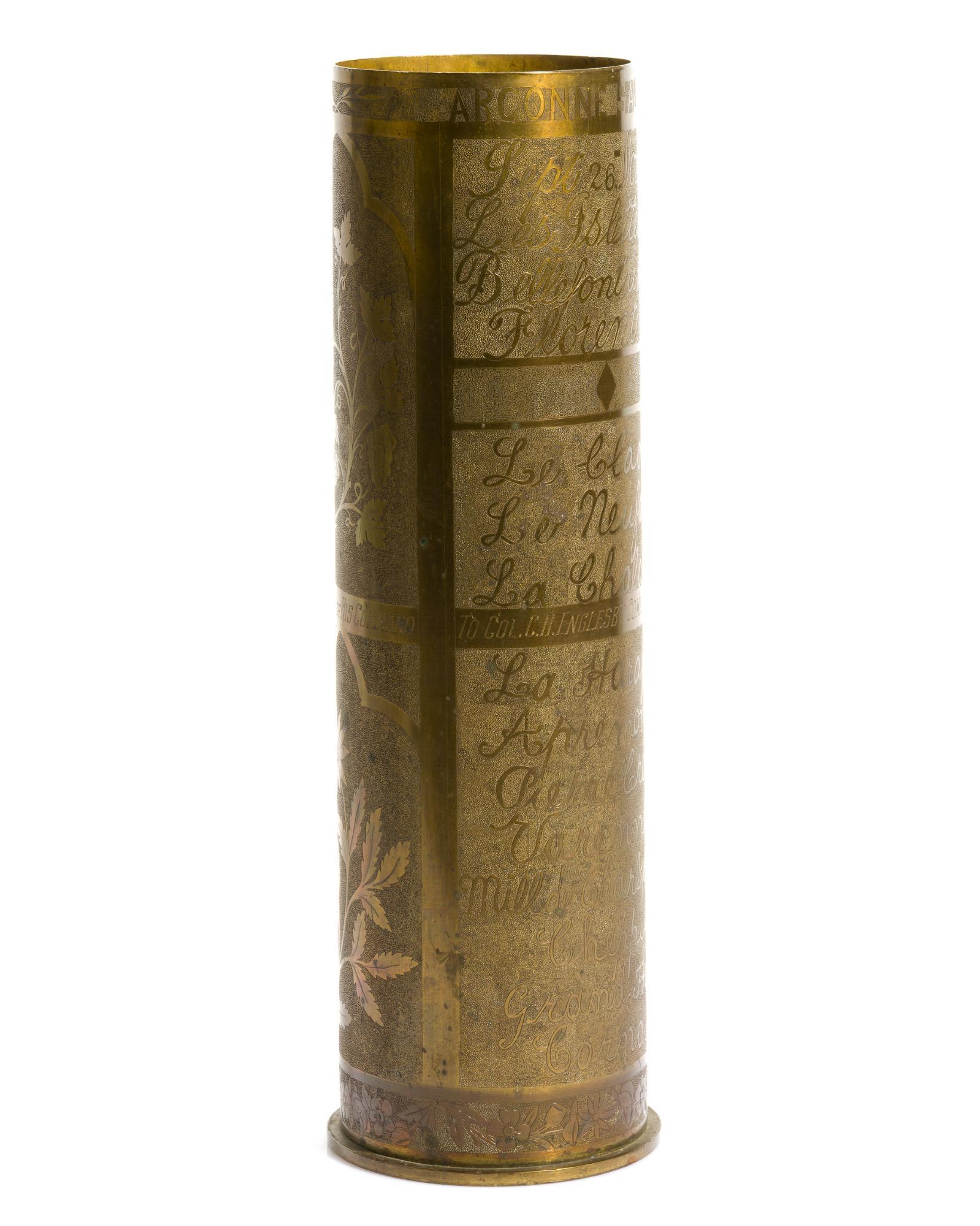 WWI Trench Art Presentation Shell