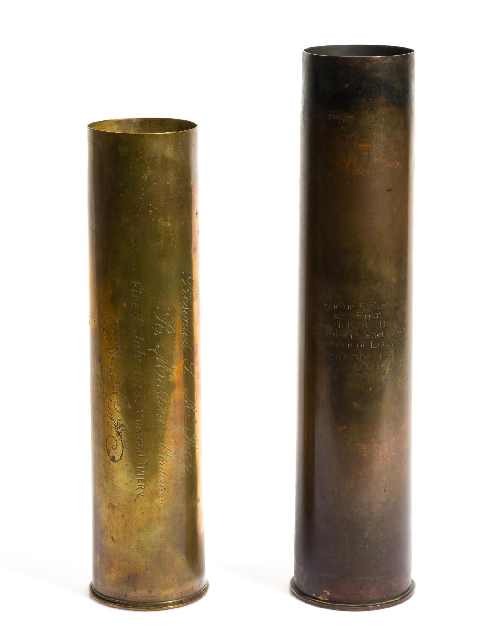 2 Pieces Trench Art Shells