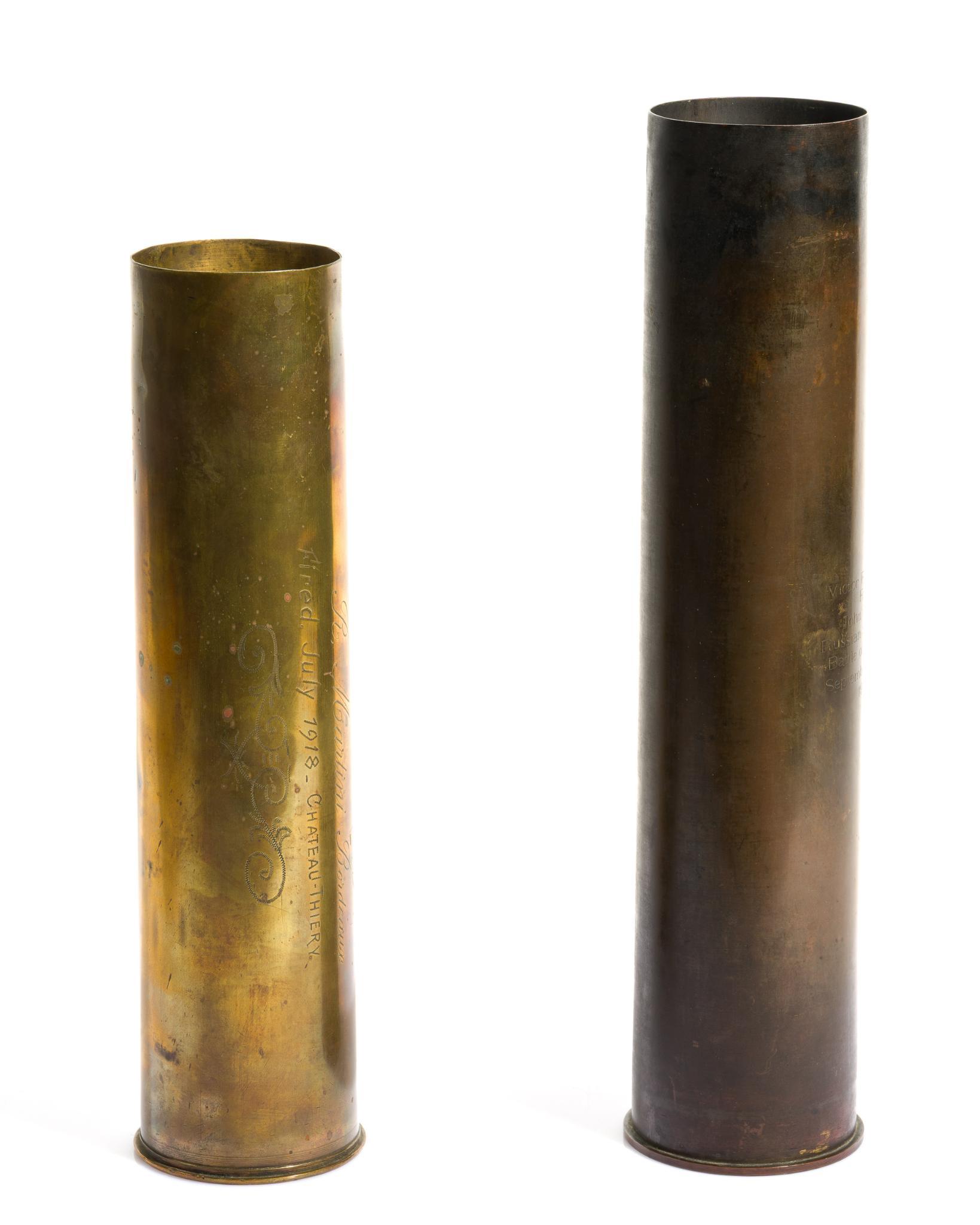 2 Pieces Trench Art Shells