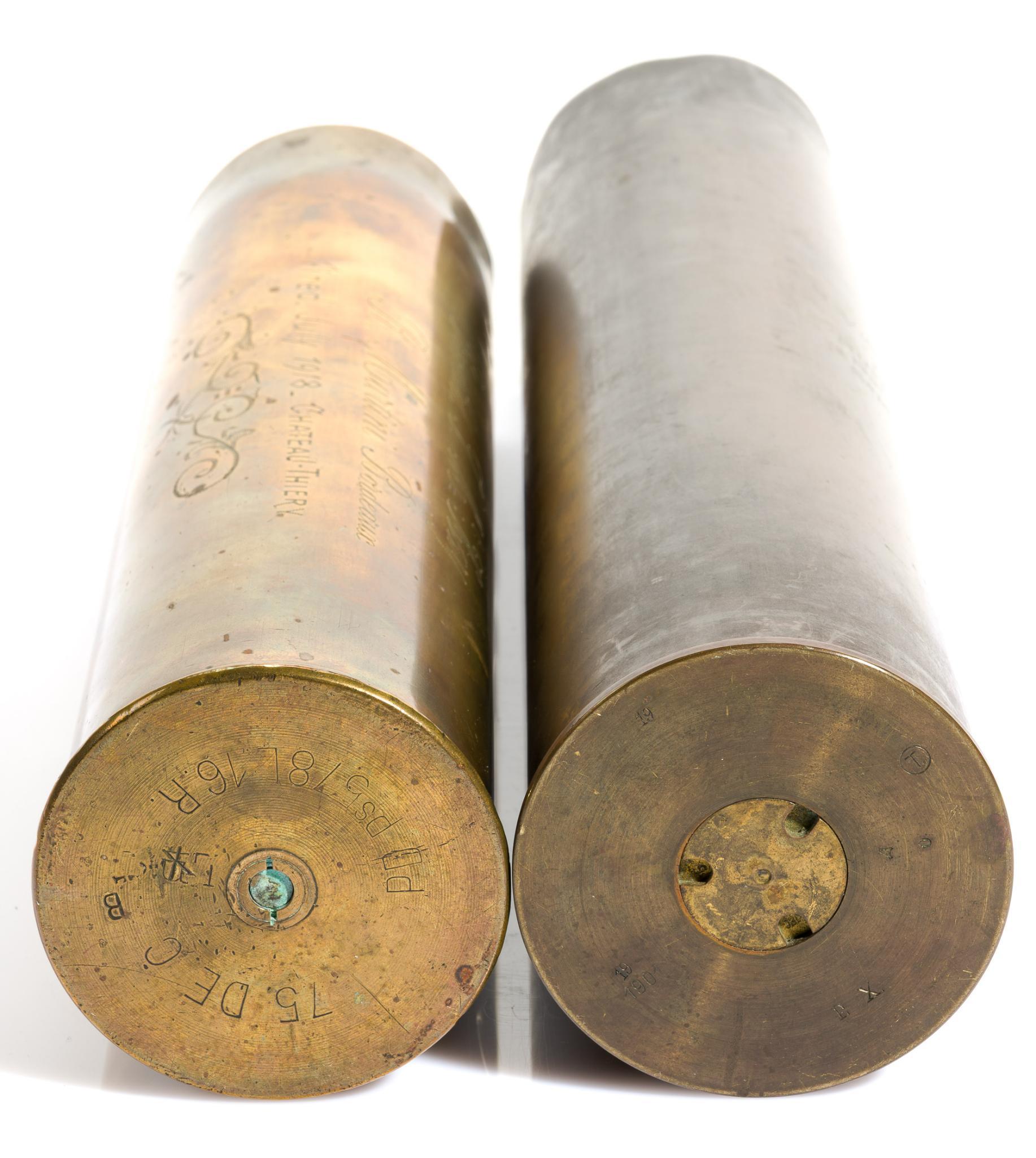 2 Pieces Trench Art Shells