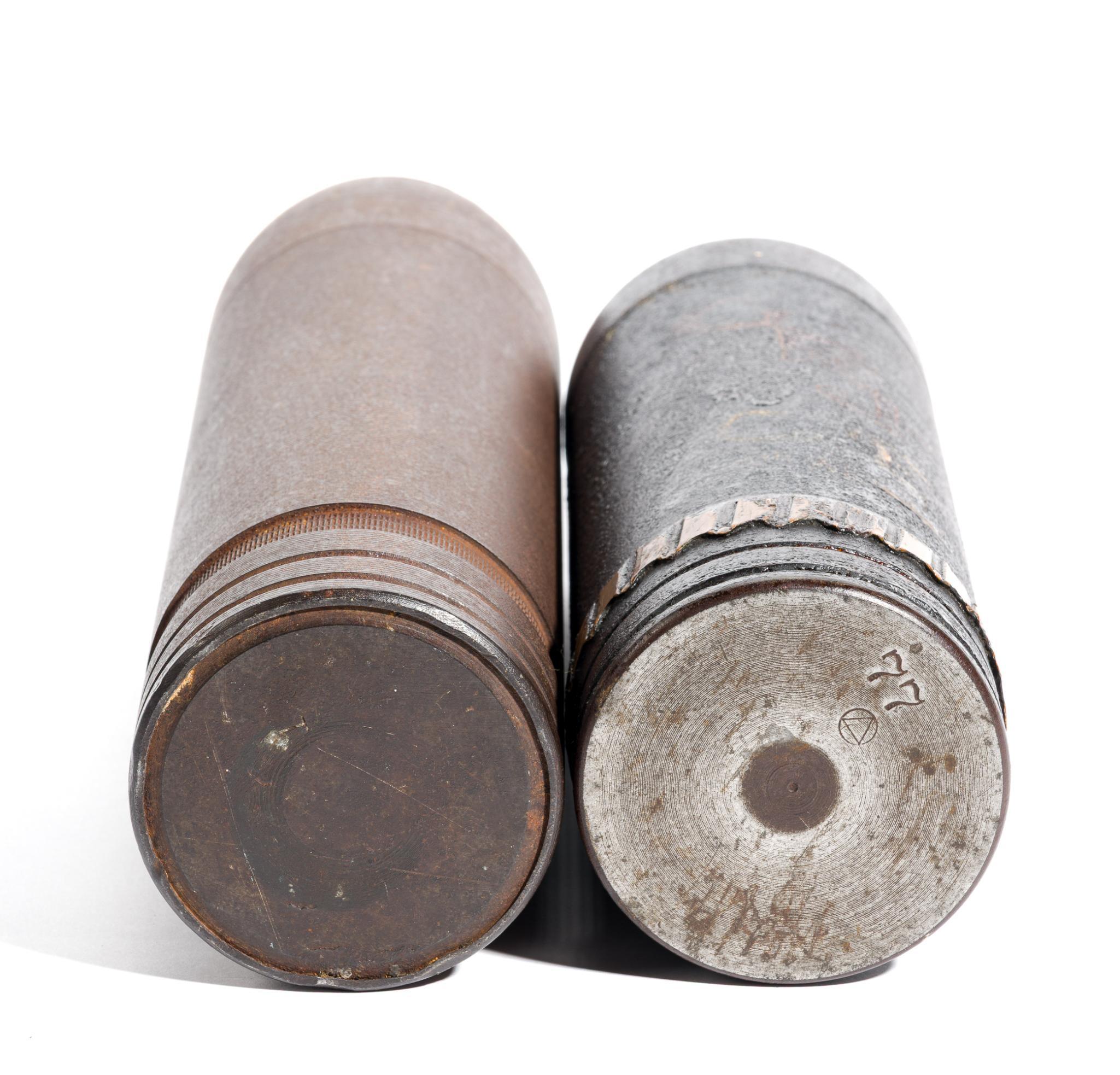 2 WWI Trench Art Shells