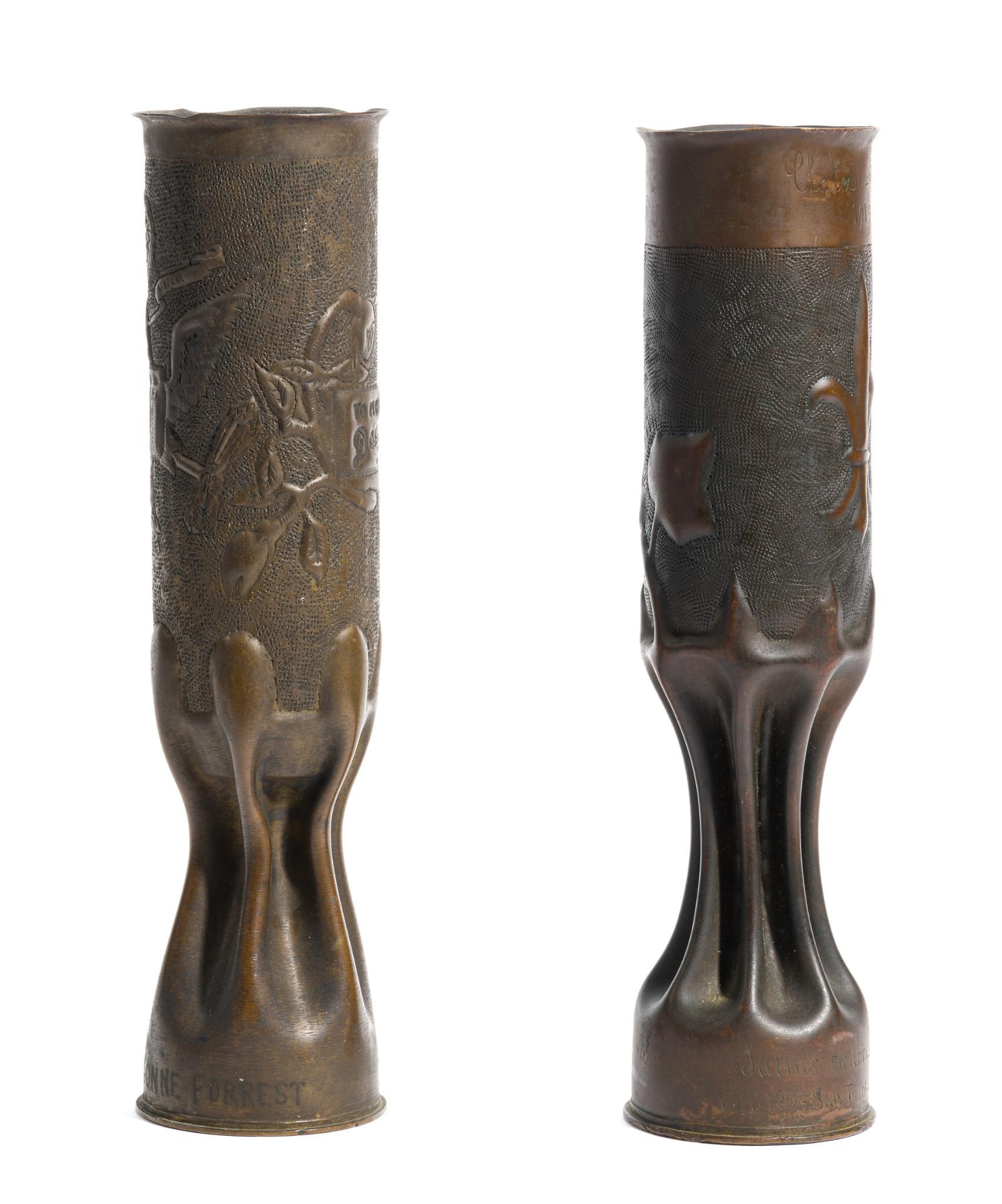 2 Trench Art Shells