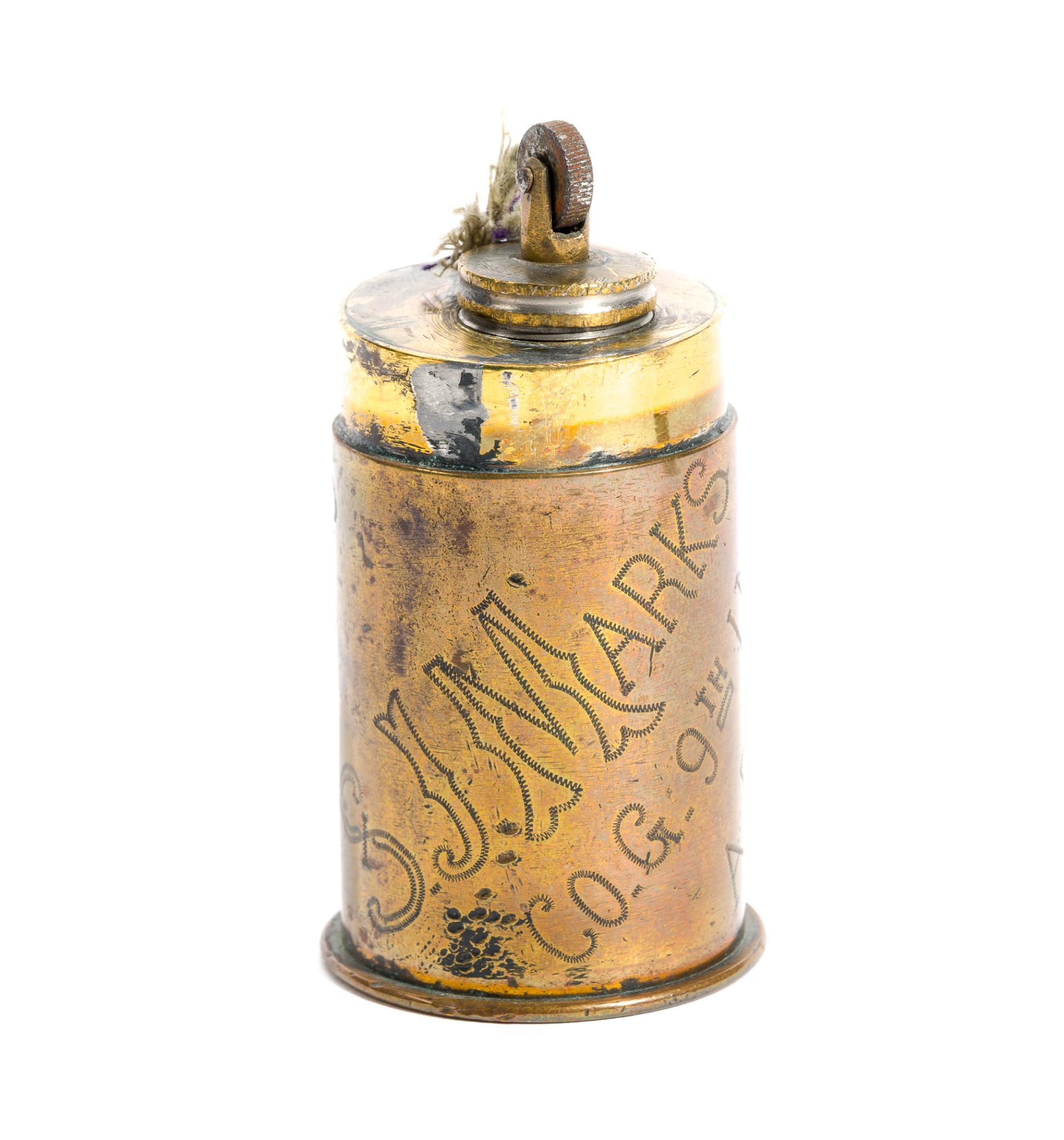 2 WWI Trench Art Shells