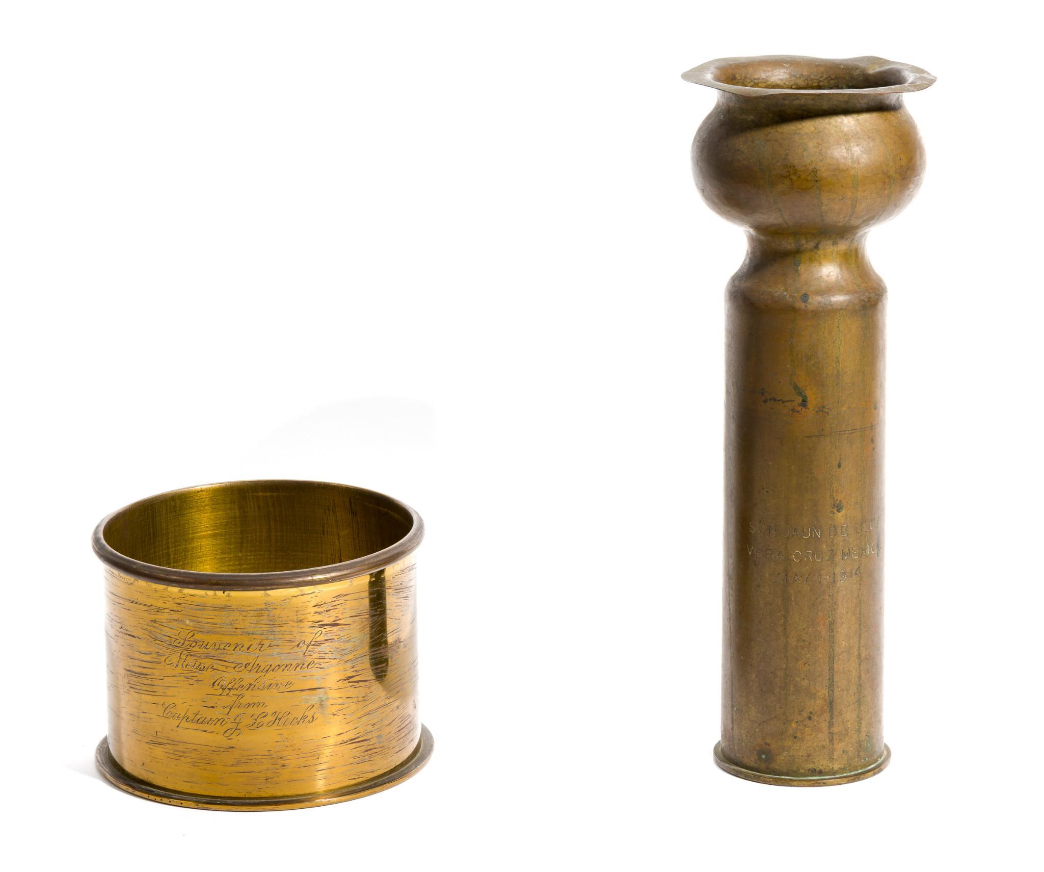 2 WWI Trench Art Shell