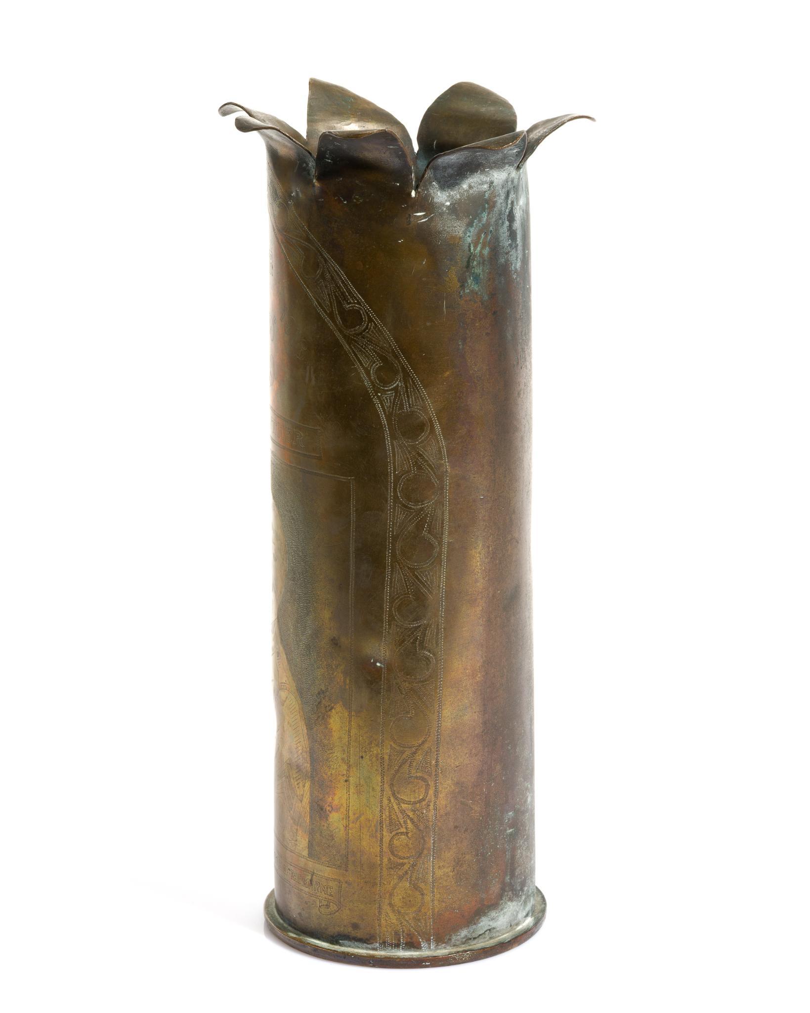 WWI Trench Art Shell Vase
