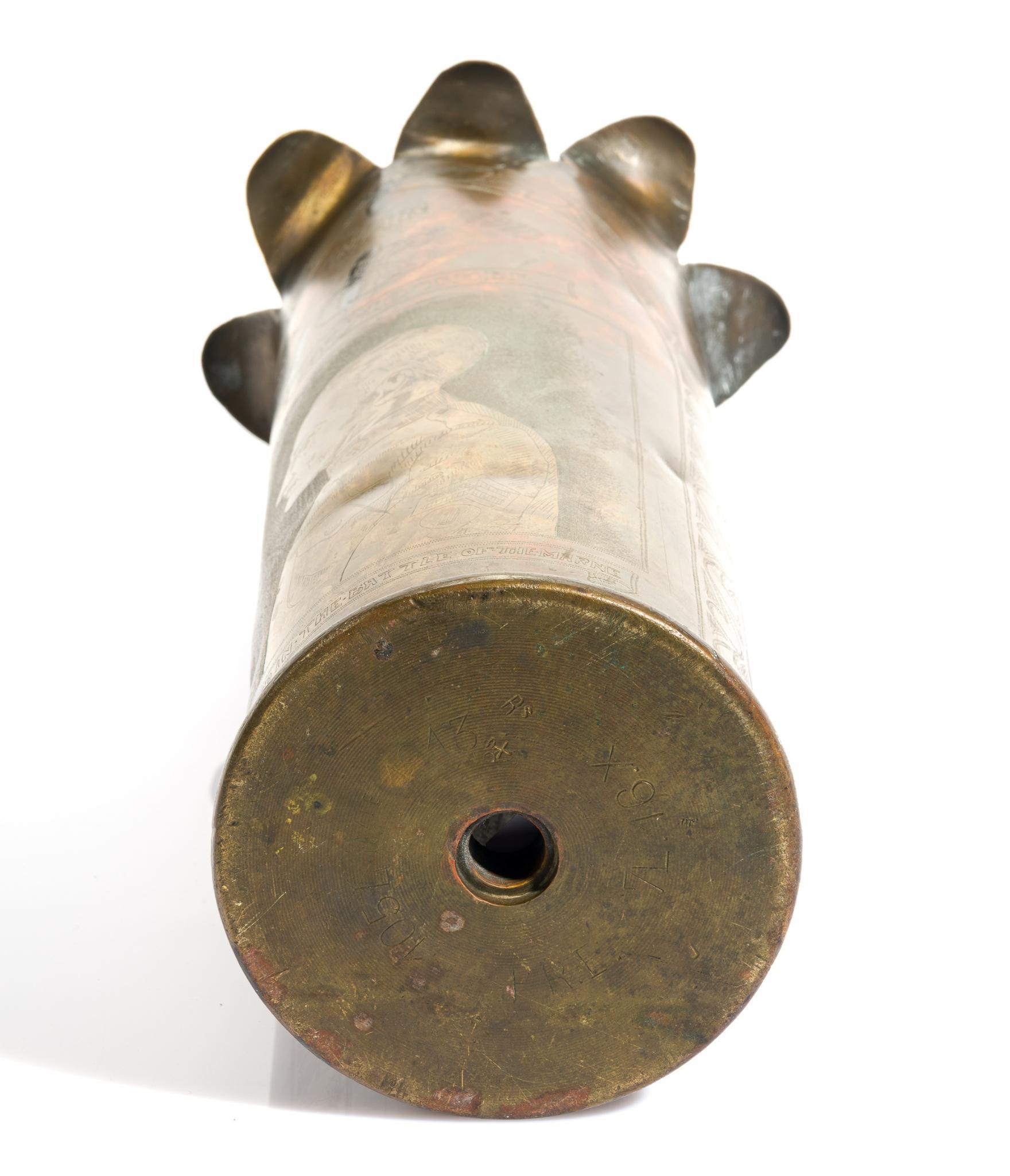 WWI Trench Art Shell Vase
