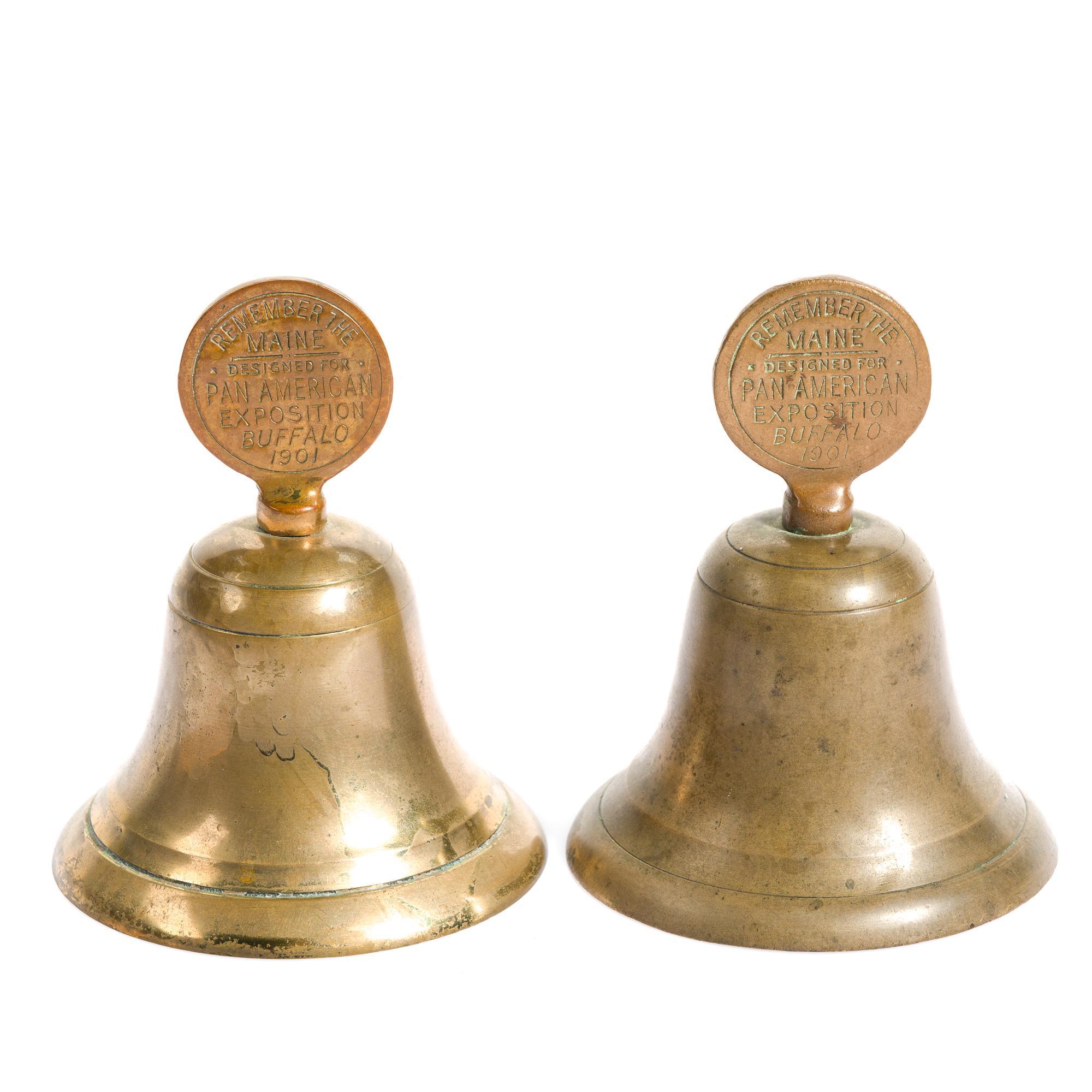 4 Brass Battleship Maine Bells