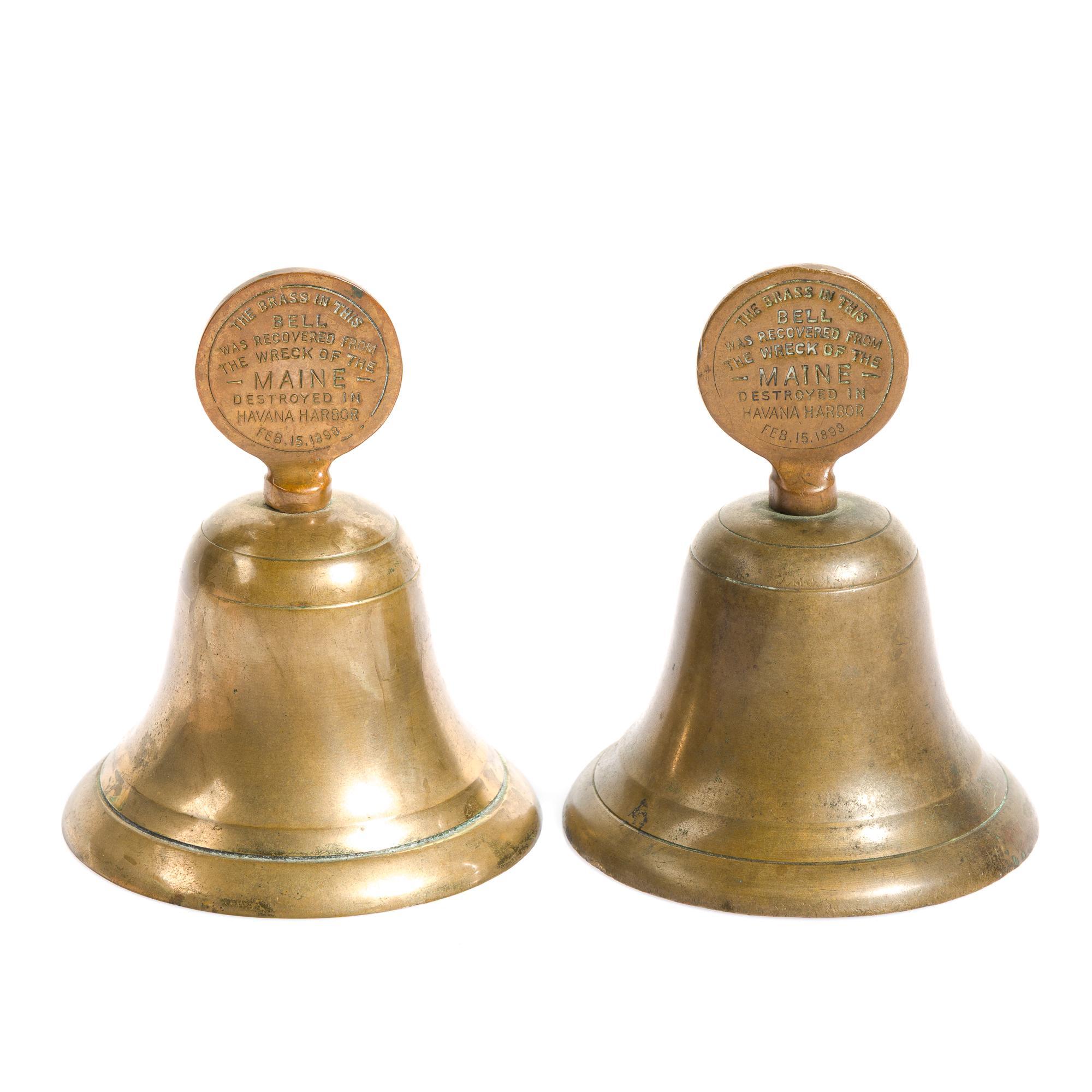 4 Brass Battleship Maine Bells