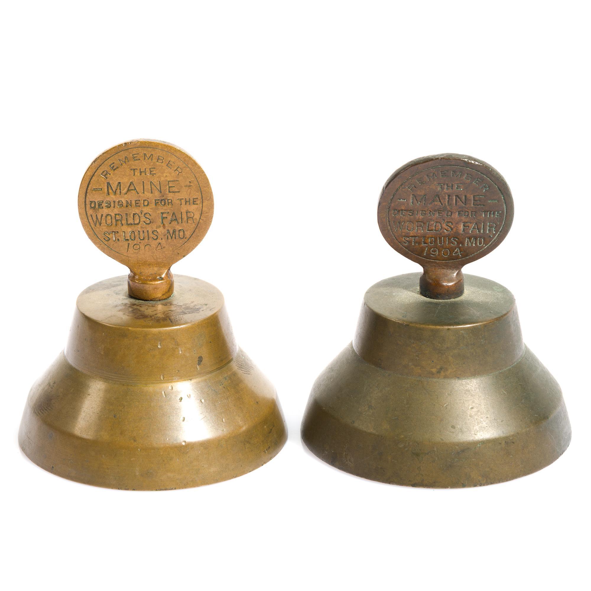4 Brass Battleship Maine Bells
