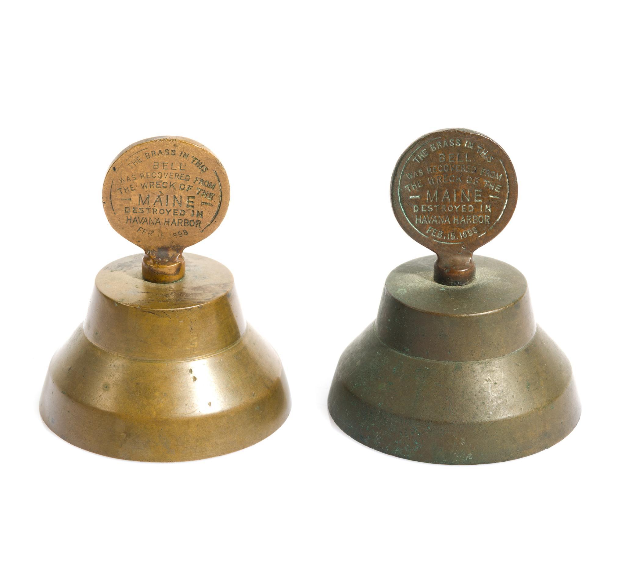 4 Brass Battleship Maine Bells