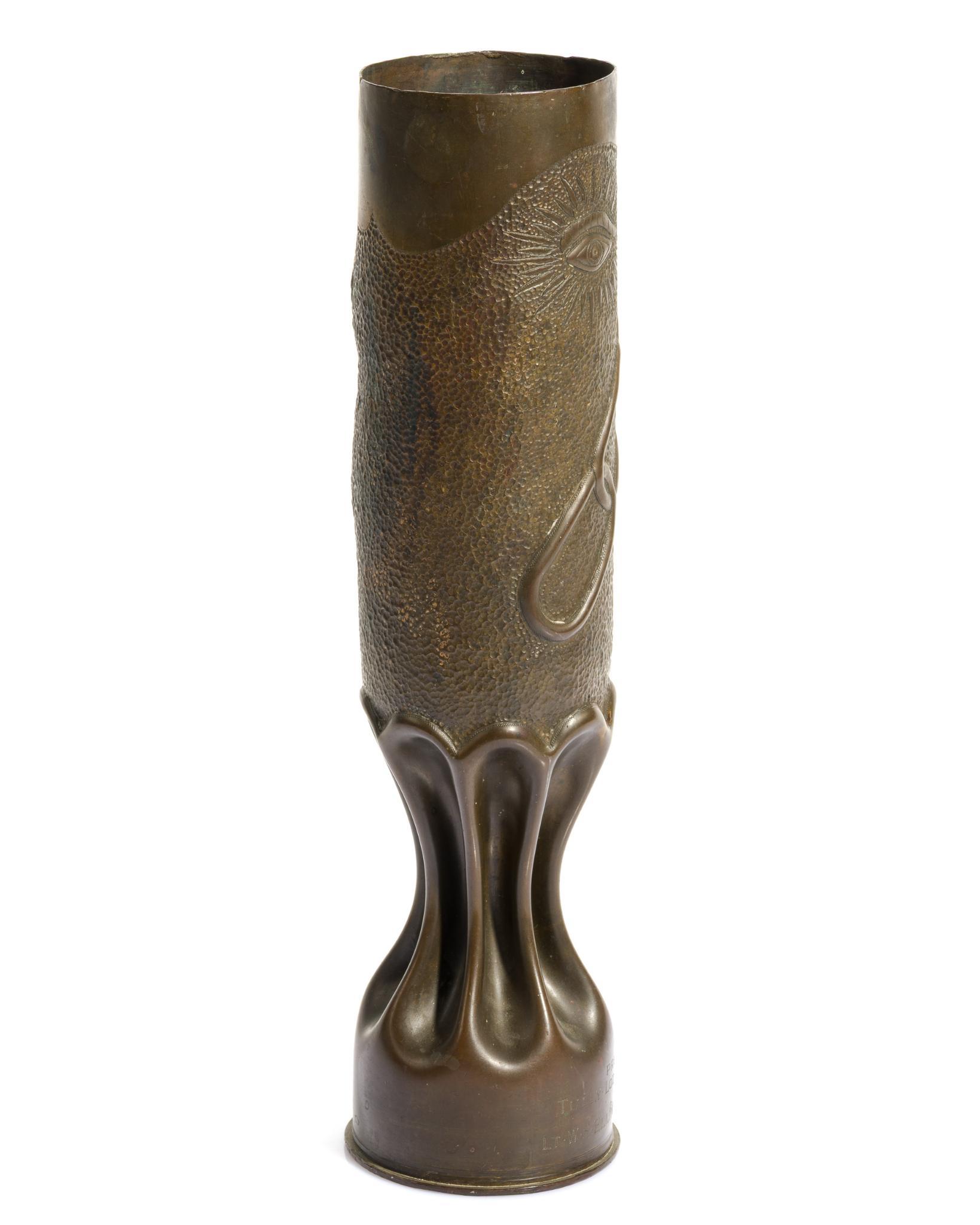 WWI Trench Art Shell Vase
