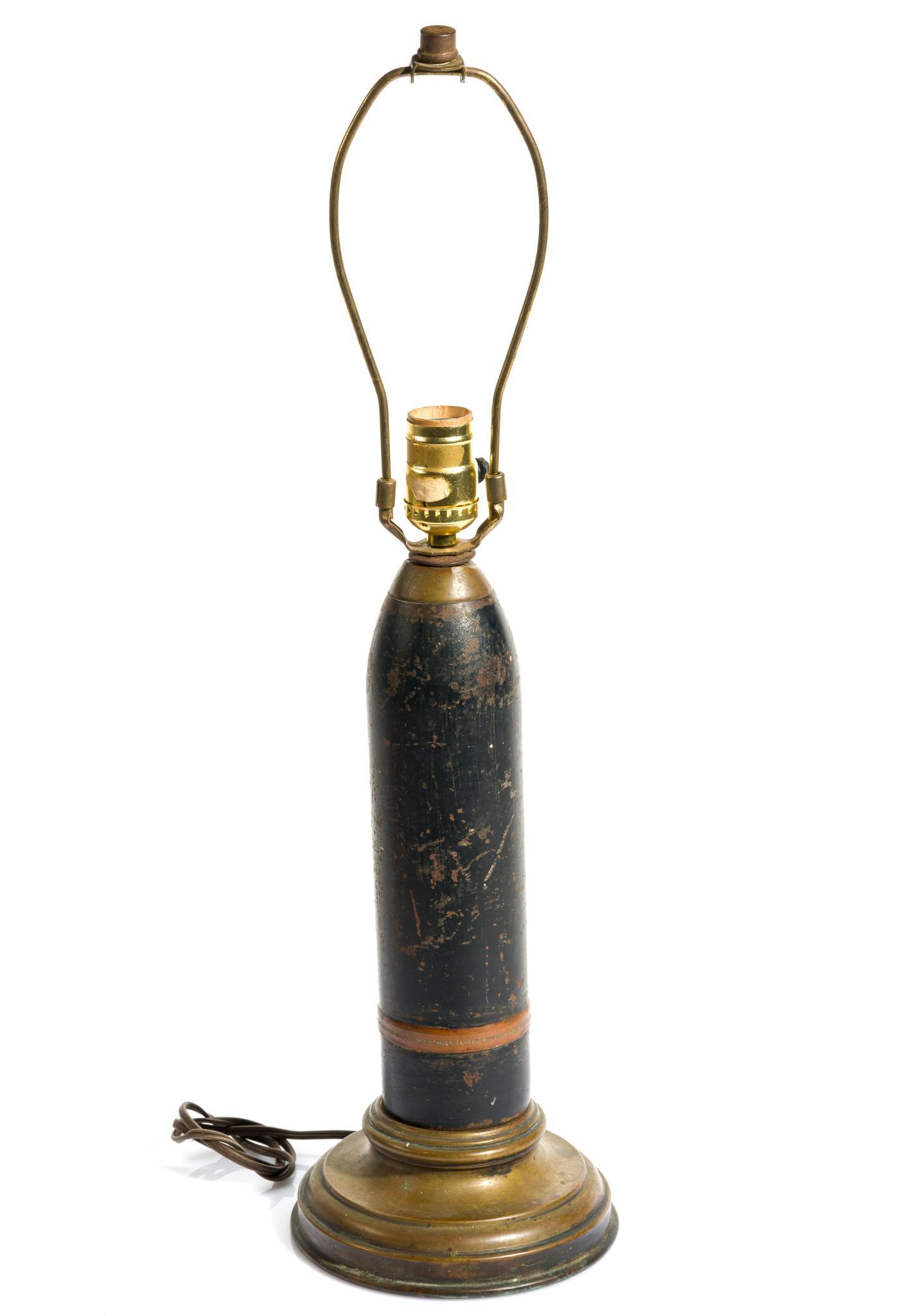 WWI Shell Lamp