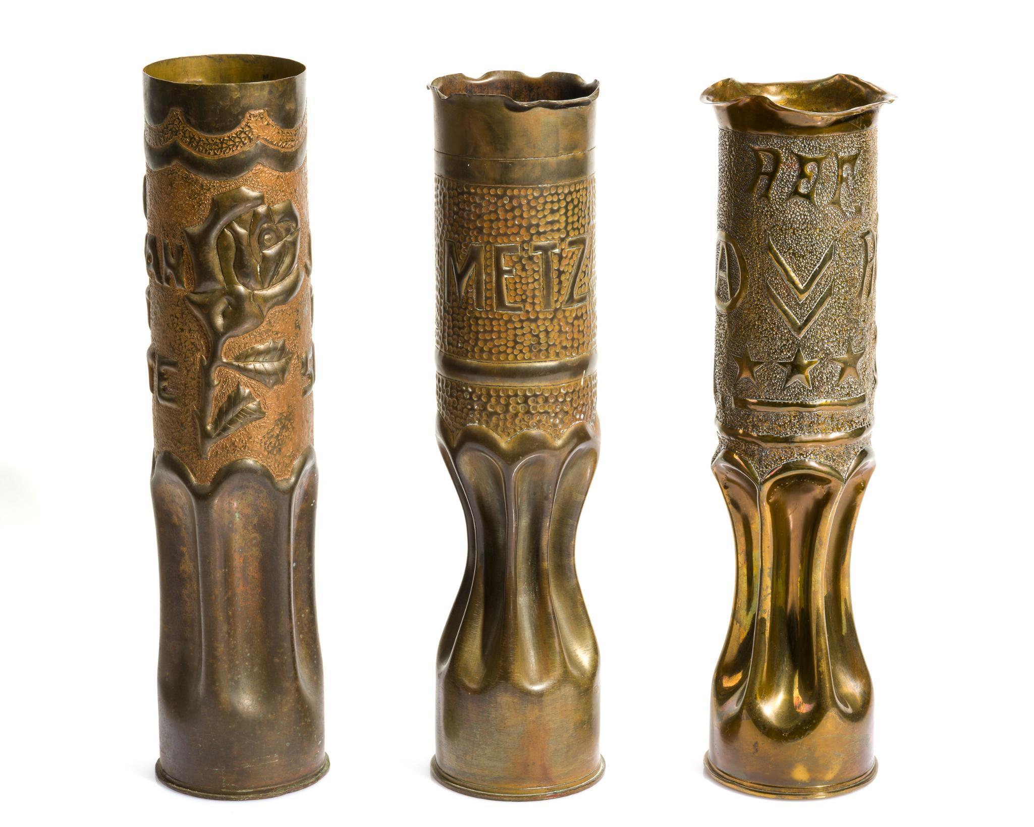 3 WWI Trench Art Shell